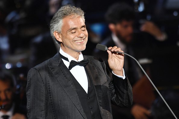 Andrea Bocelli performing at Bocelli and Zanetti Night in Rho, Italy. | Photo: Getty Images.