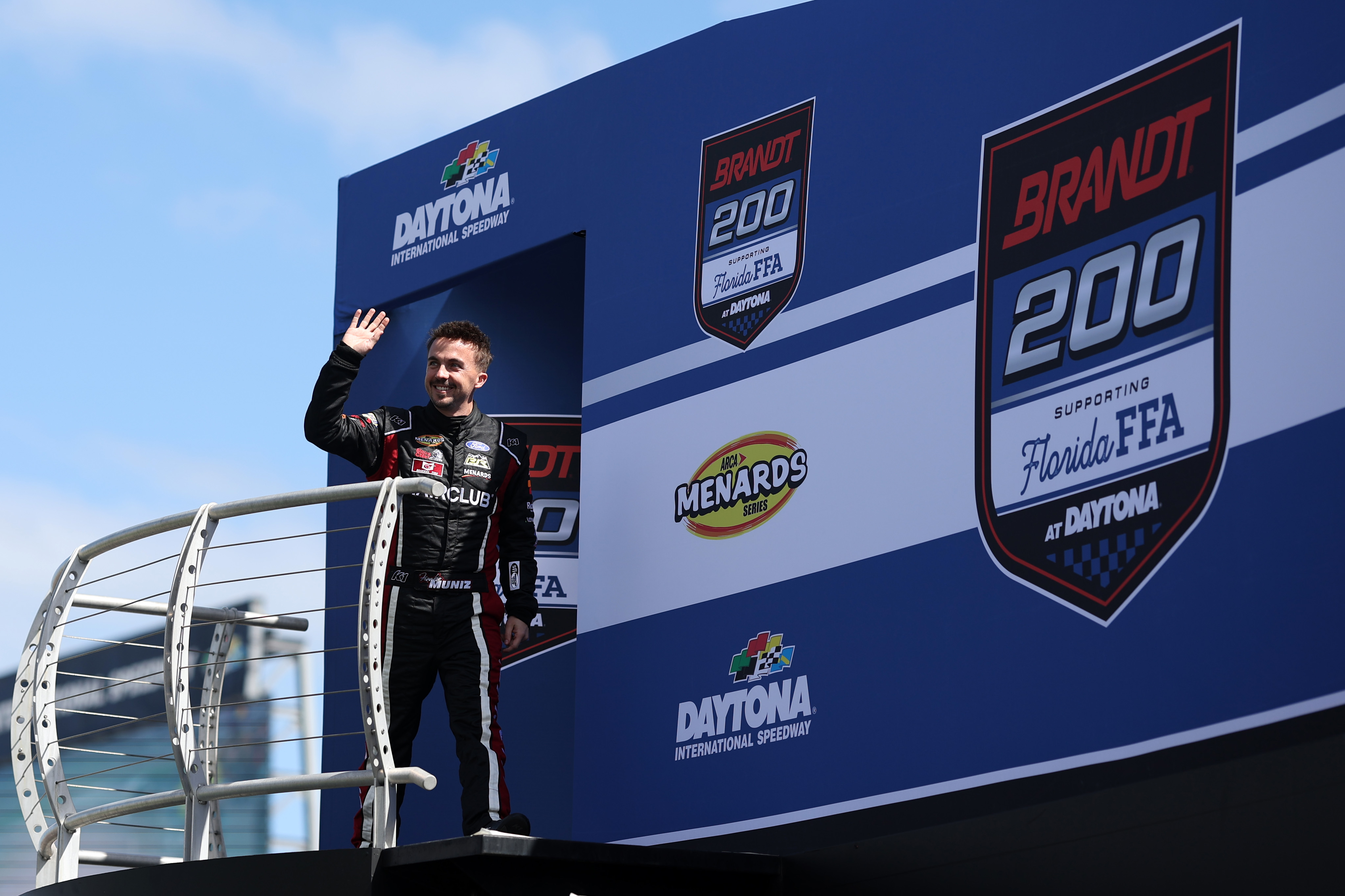 Frankie Muniz during driver intros before the ARCA Menards Series Race on February 18, 2023 in Daytona Beach, Florida | Source: Getty Images