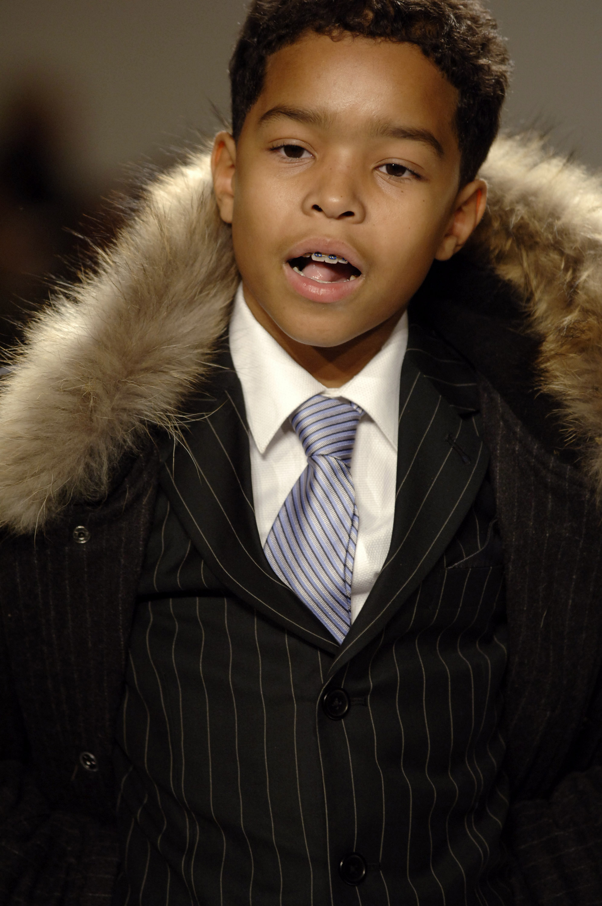 Justin Combs during Mercedes-Benz Fashion Week Fall on February 9, 2007, in Bryant Park, New York City. | Source: Getty Images