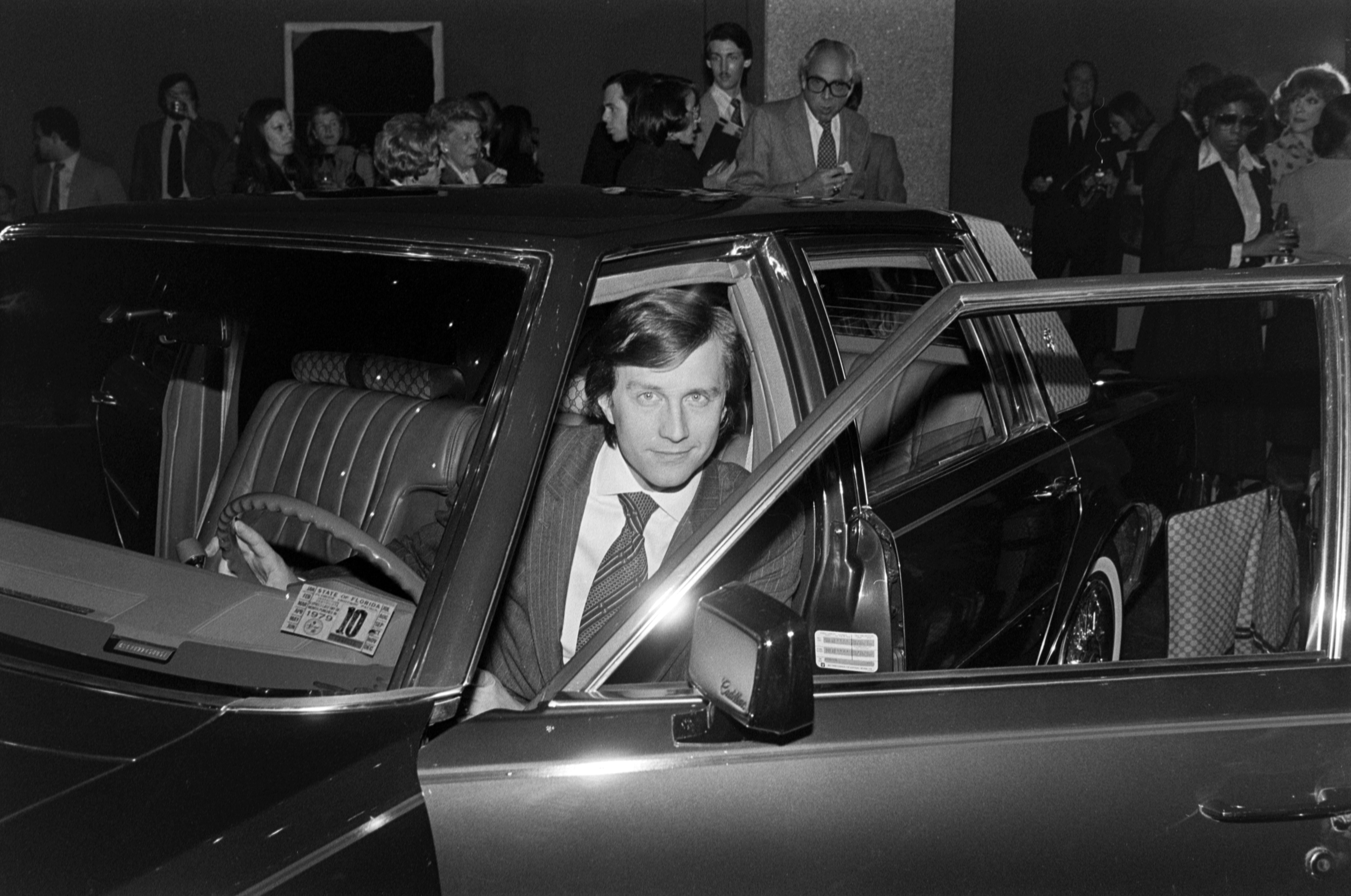 Maurizio Gucci is pictured at the Gucci-designed Cadillac debut at the Olympic Towers on November 11, 1978, in New York | Source: Getty Images