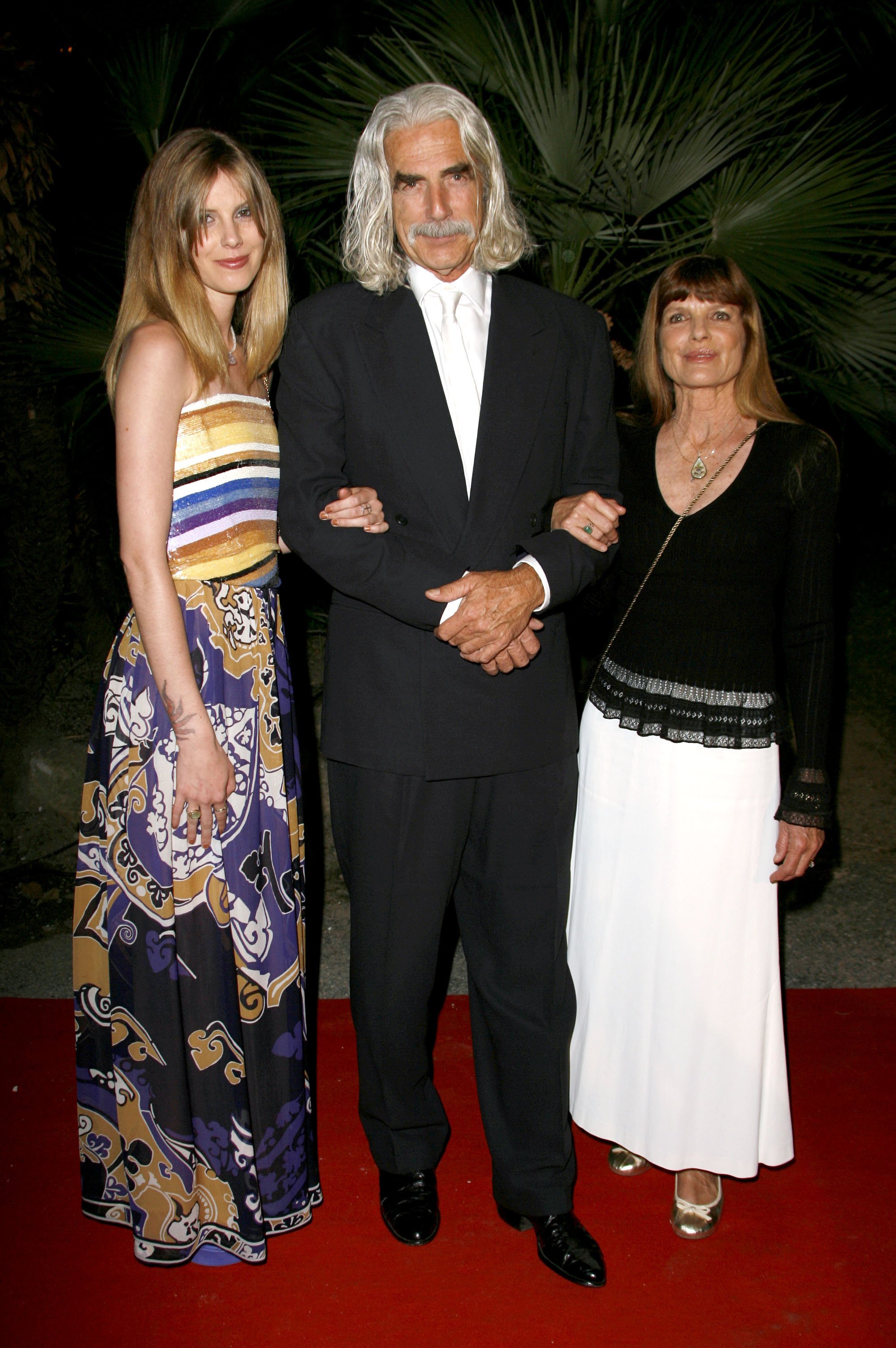 Cleo Rose Elliott, Sam Elliot, and Katherine Ross during the 2007 Cannes Film Festival - New Line 40th Anniversary "Golden Compass" Party in Cannes, France. | Source: Getty Images