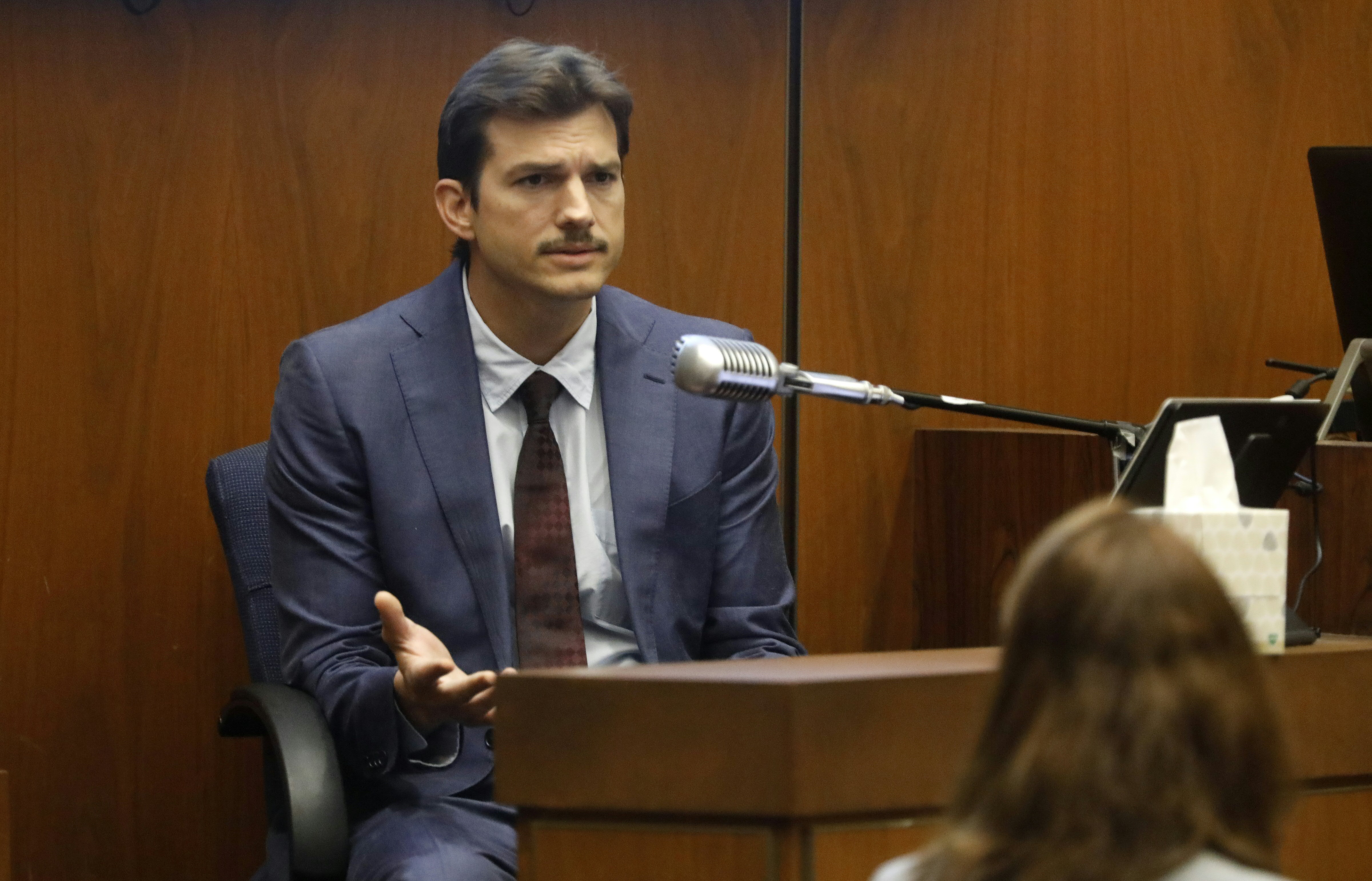 Actor Ashton Kutcher testifies in court on May 29, 2019 in Los Angeles | Source: Getty Images