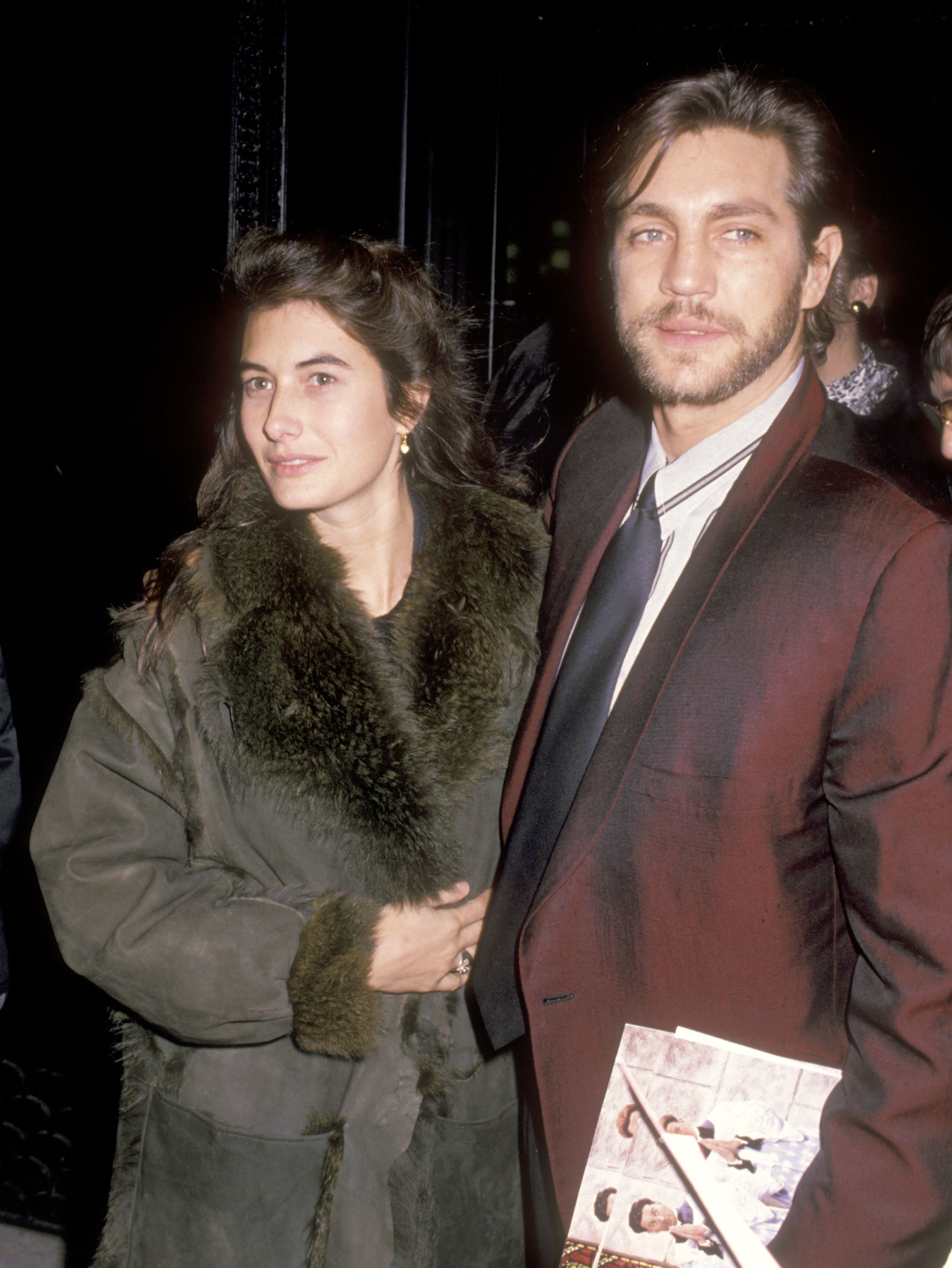 Eric Roberts and Kelly Cunningham during the 'We're No Angels' New York City Premiere on December 13, 1989, at Loews 19th Street Theater in New York City, New York. | Source: Getty Images