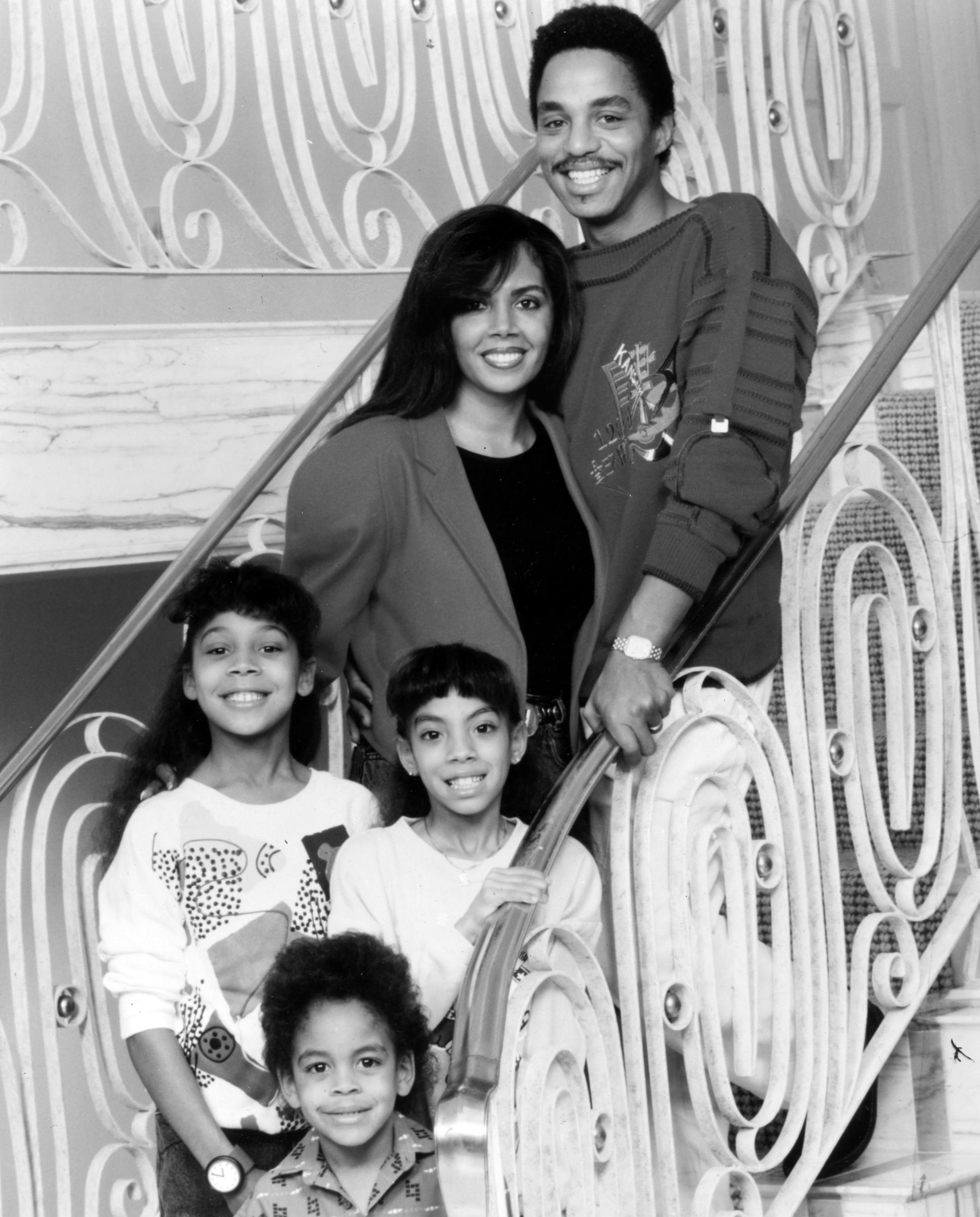 Marlon Jackson with his wife Carol and three children Valencia, Brittany, and Marlon, Jr. circa 1975. | Source: Getty Images