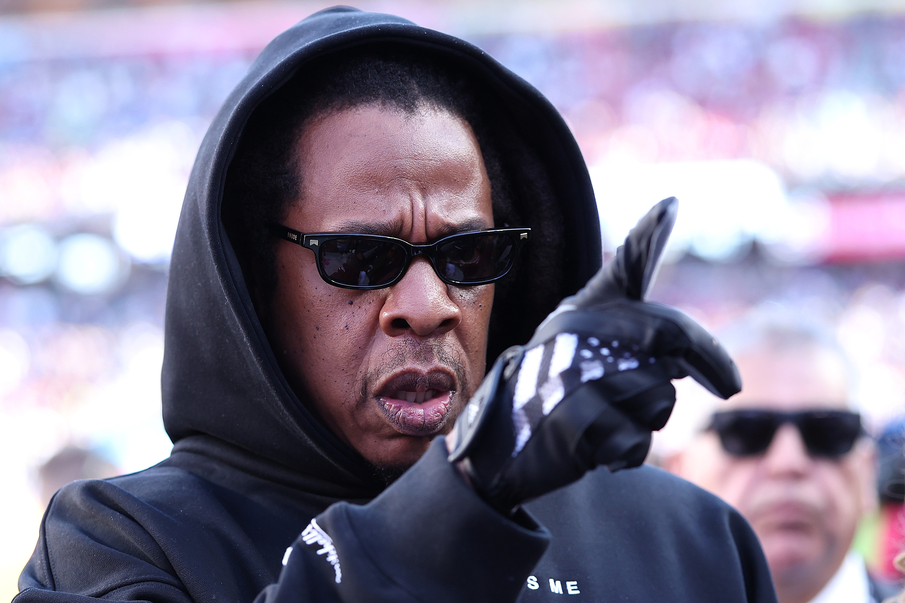 Jay-Z attends Super Bowl LX at Levi's Stadium in Santa Clara, California, February 8, 2026 | Source: Getty Images
