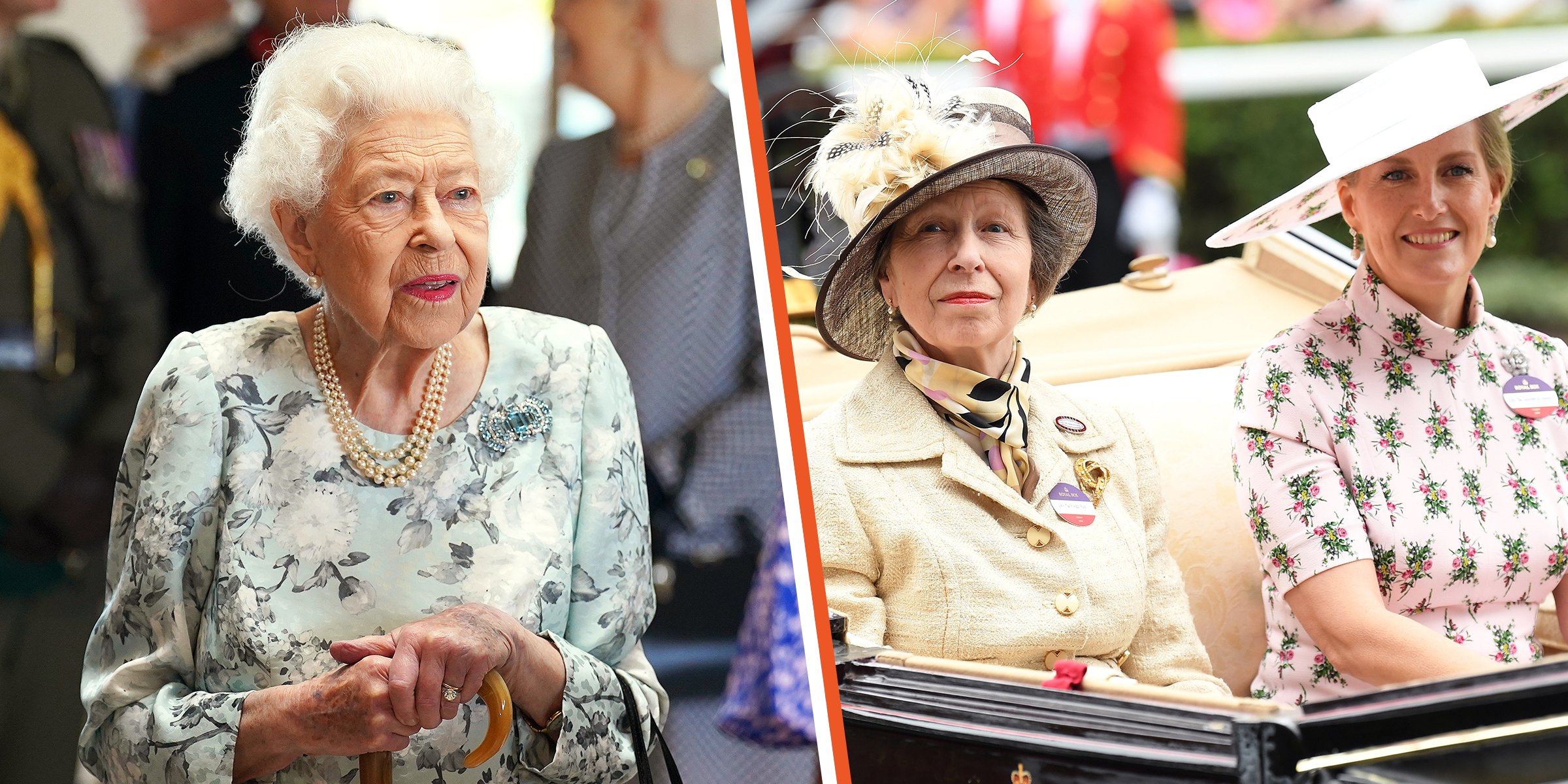Queen Elizabeth II, 2022 | Anne, Princess Royal and Sophie Countess of Wessex, 2019 | Source: Getty Images