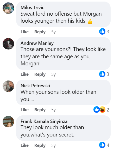 Fan comments about Morgan Freeman and his sons, dated January 20, 2018 | Source: Facebook/Morgan Freeman