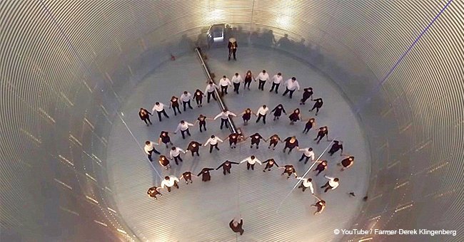 Farmer invites choir to sing beloved classic inside grain silo and it sounds truly amazing