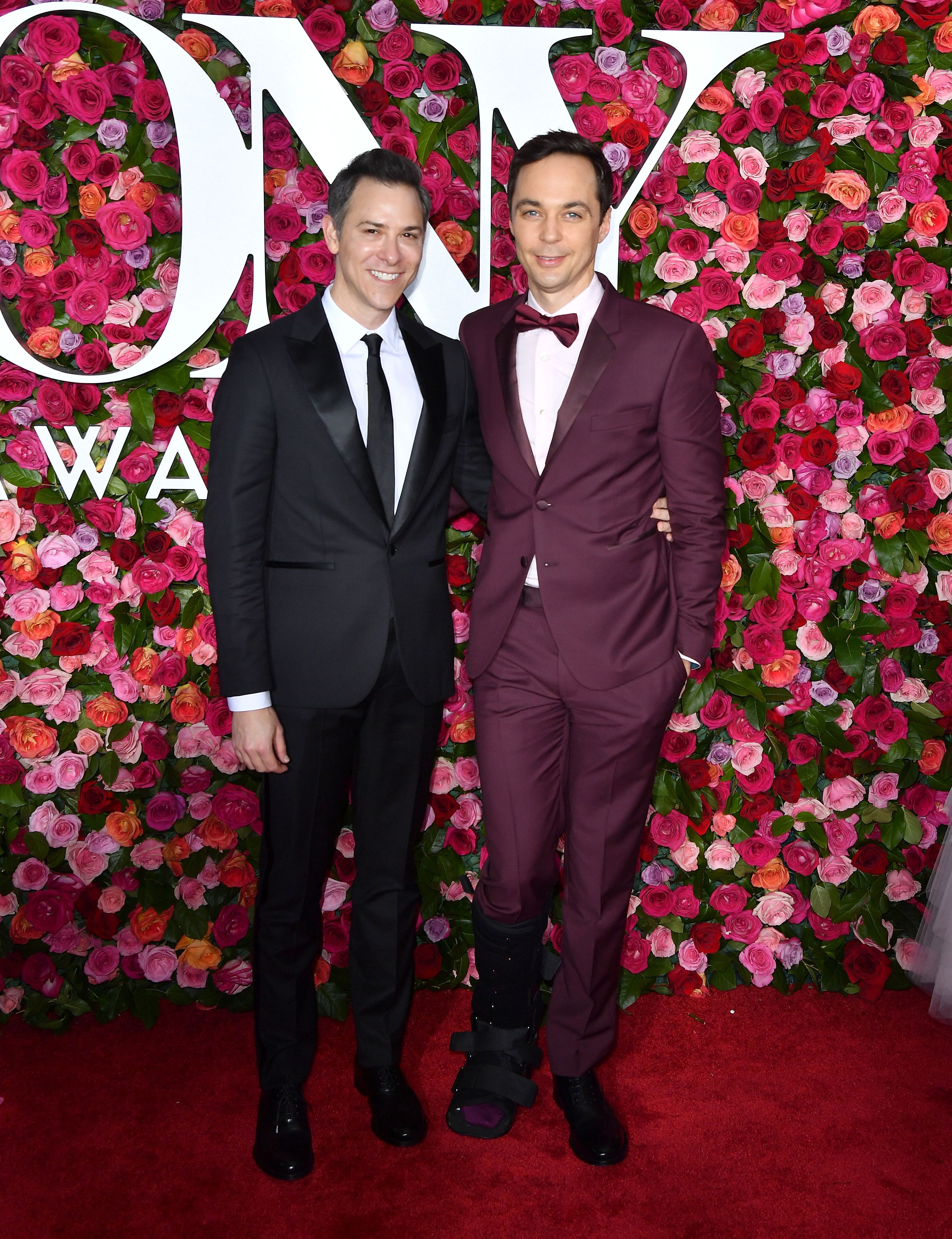 Todd Spiewak and US actor Jim Parsons at Radio City Music Hall in New York City on June 10, 2018. | Source: Getty Images