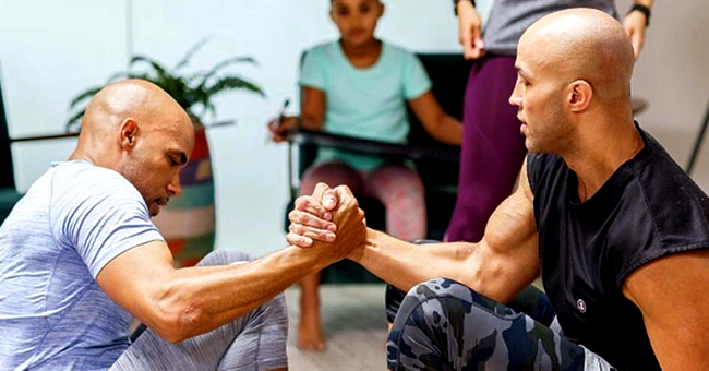 Boris Kodjoe And Brother Pat Look Like Twins As They Work Out Together