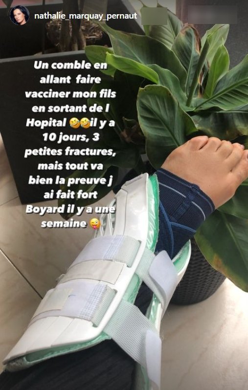 Capture d'écran de la story de Nathaie Marquay | Photo : Instagram/nathalie_marquay_pernaut/