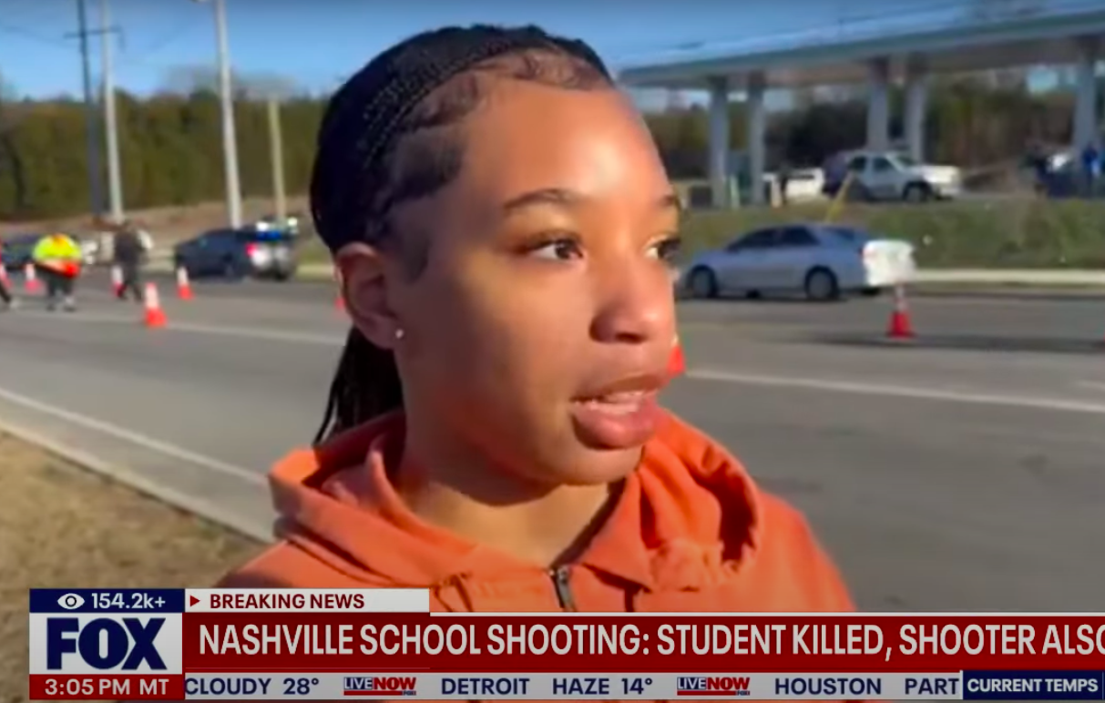 The student talking about what she remembers from the tragic day. | Source: YouTube/LiveNow from Fox