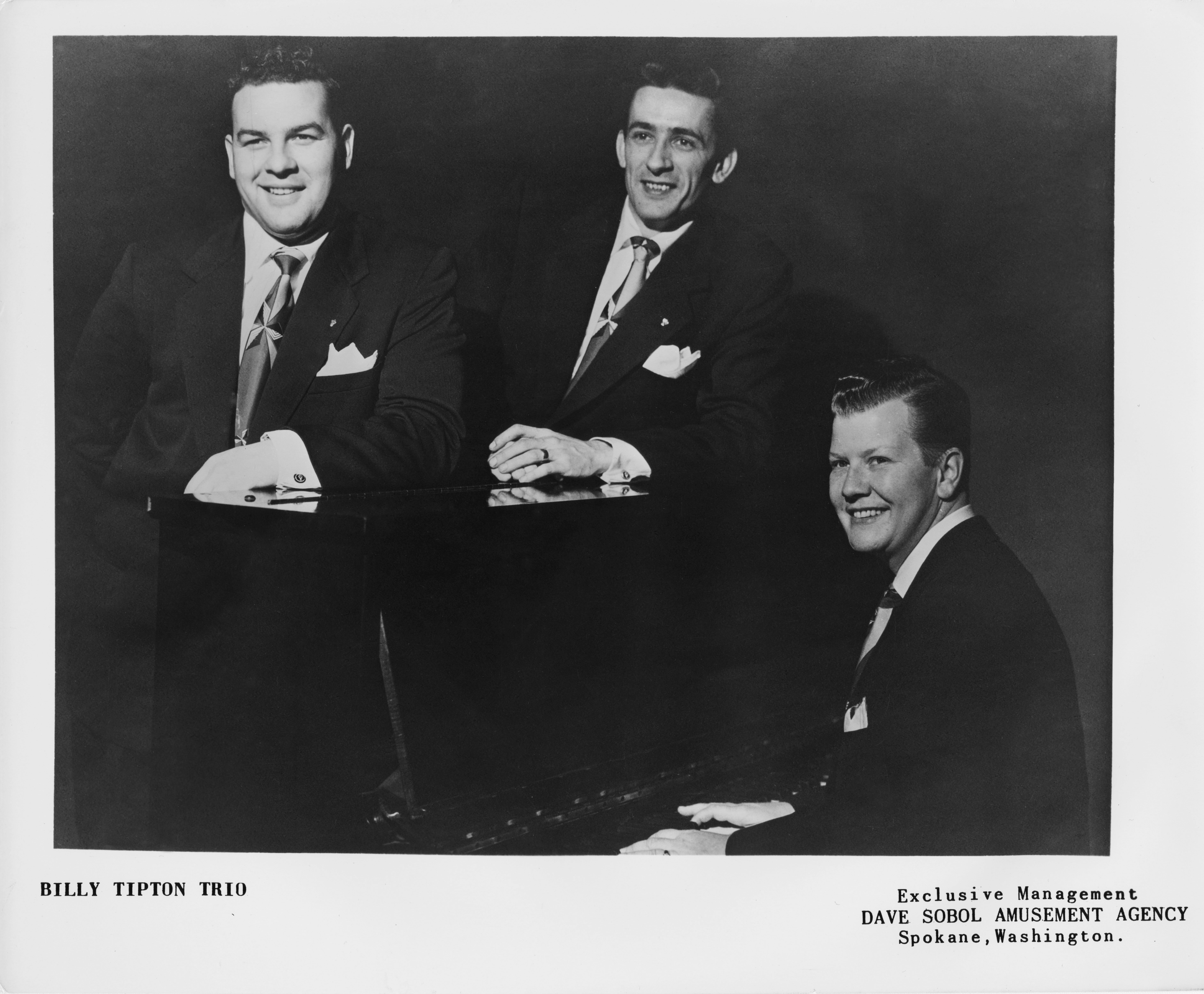 The Billy Tipton Trio (Billy at right) poses for a publicity shot circa 1955 in Spokane, Washington. | Source: Getty Images