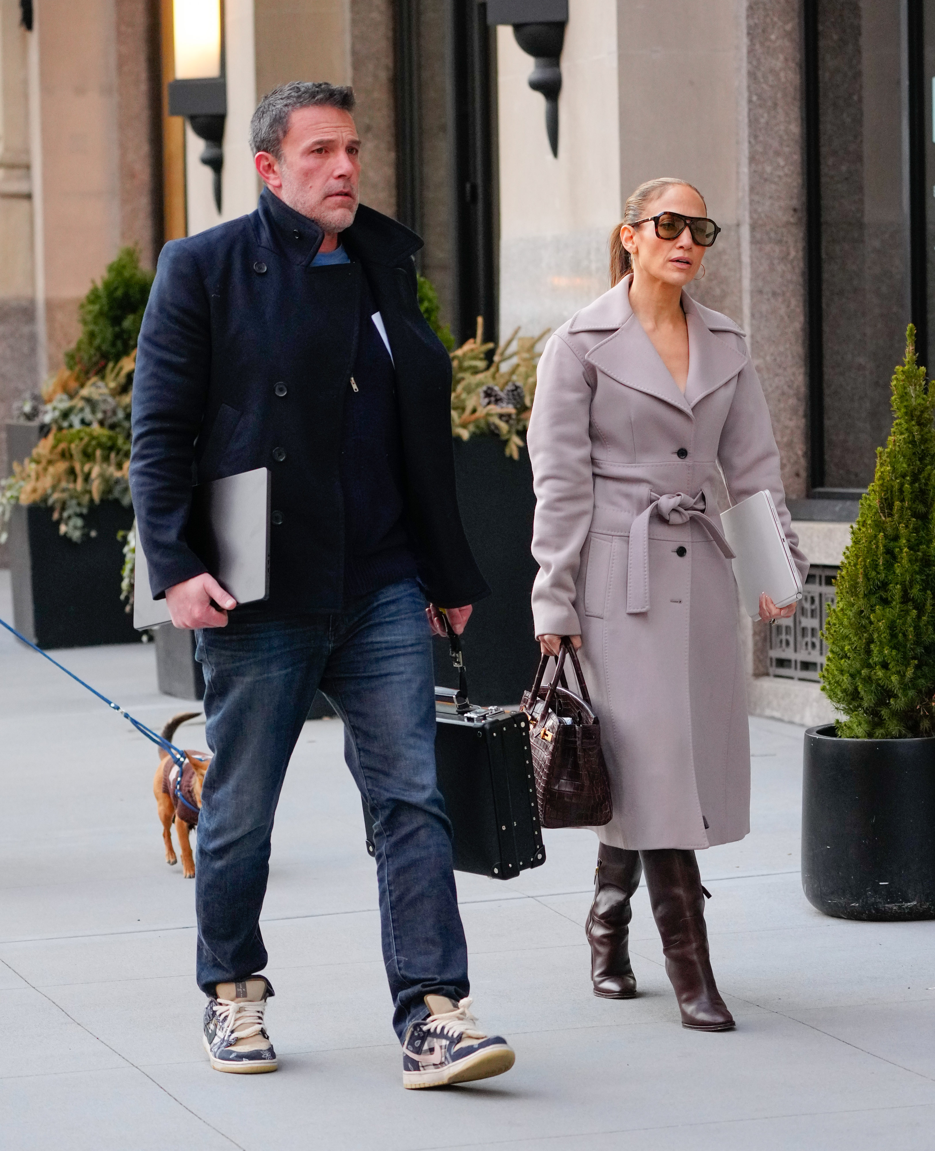 Ben Affleck and Jennifer Lopez are seen on March 29, 2024 | Source: Getty Images