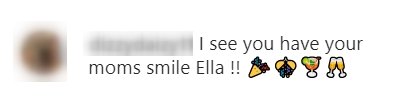 A fan responds to Ella Bleu Travolta’s Instagram post on December 31, 2020 | Photo: Instagram/ella.travolta