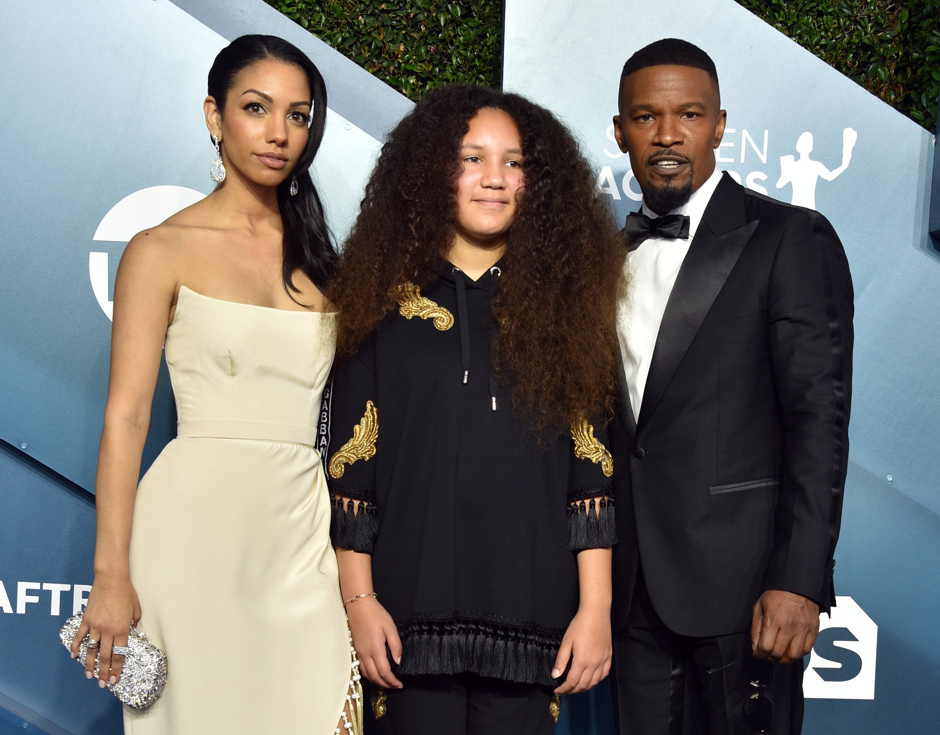 Corinne Foxx, Annalise Bishop and Jamie Foxx attend the 26th Annual Screen Actors Guild Awards on January 19, 2020 in Los Angeles, California. | Source: Getty Images
