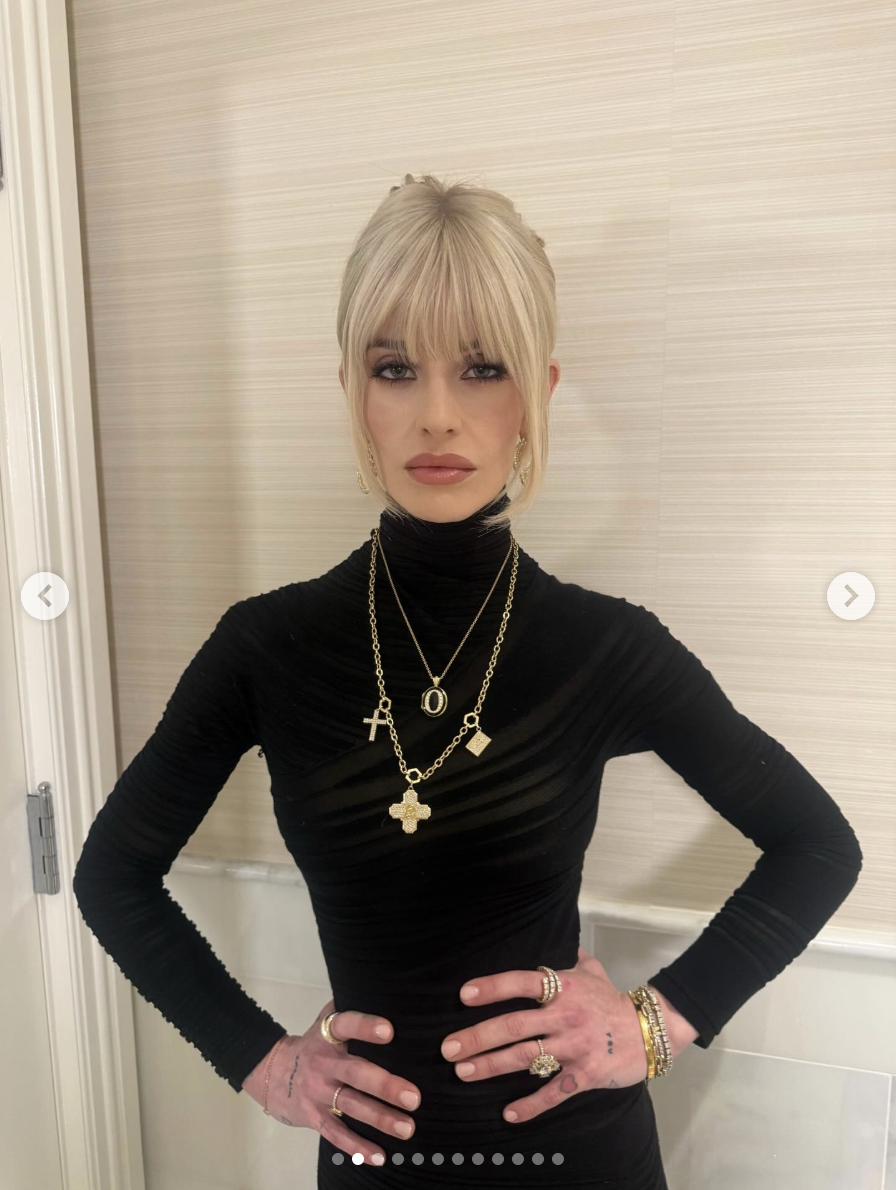 Kelly Osbourne is seen in an all-black attire, dated February 1, 2026 | Source: Instagram/kellyosbourne