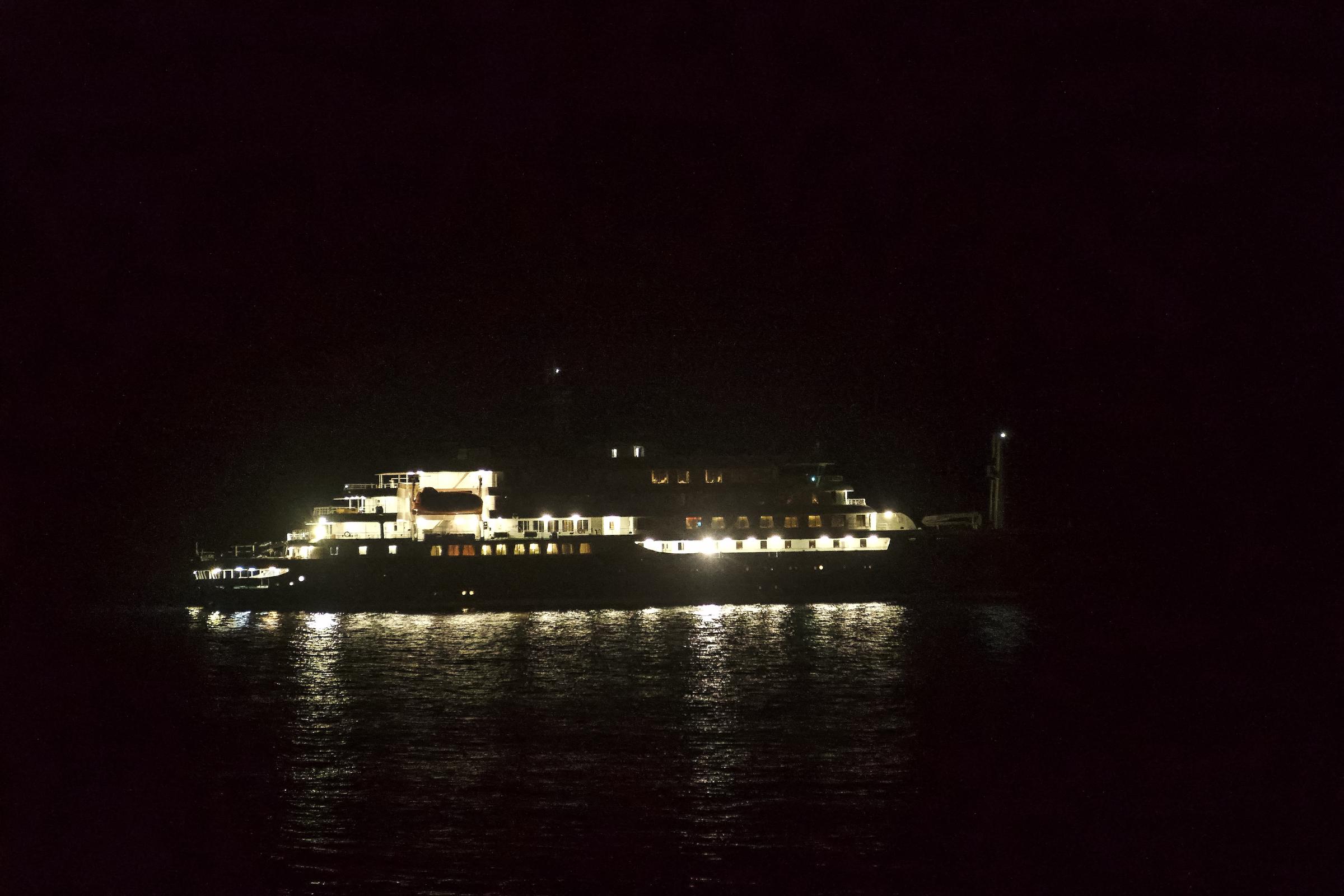 A general view of the cruise ship MV Hondius, while stationary off the port of Praia, the capital of Cape Verde, on May 6, 2026 | Source: Getty Images