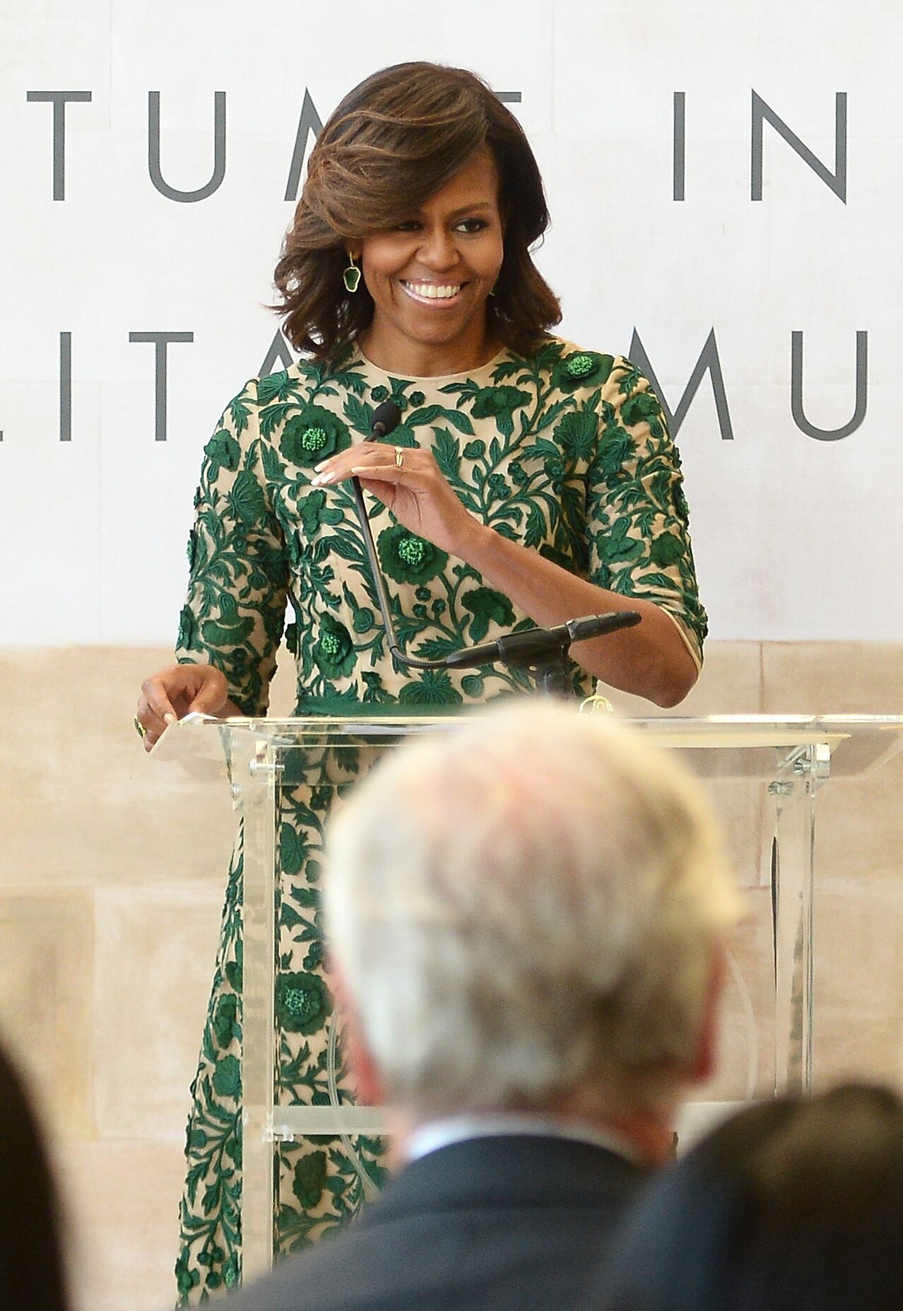 Former First Lady of the United States Michelle Obama speaks onstage at the Anna Wintour Costume Center Grand Opening at the Metropolitan Museum of Art on May 5, 2014. | Photo: Getty Images