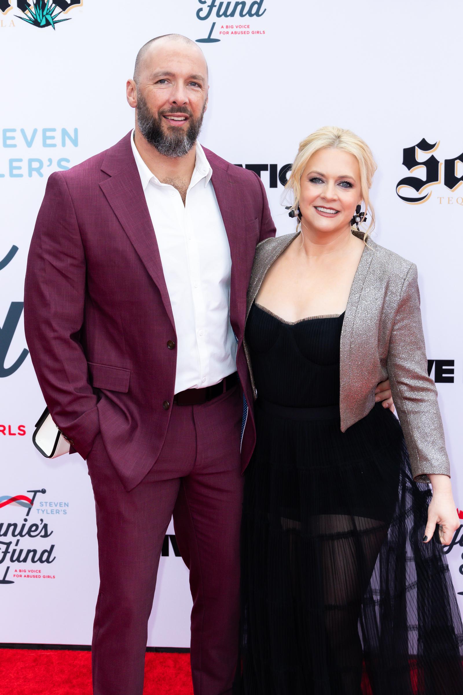 Mark Wilkerson and Melissa Joan Hart attend the 5th Annual Jam For Janie GRAMMY Awards Viewing Party in Los Angeles, California, on February 4, 2024. | Source: Getty Images