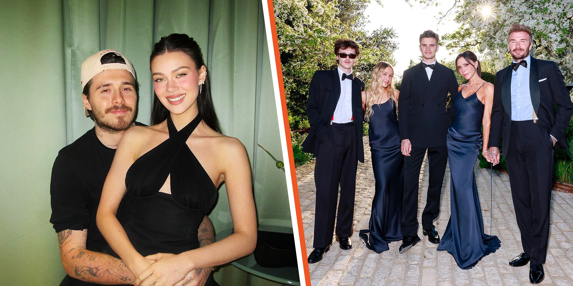 Brooklyn and Nicola Peltz Beckham | The Beckham family | Source: Instagram/nicolaannepeltzbeckham/davidbeckham