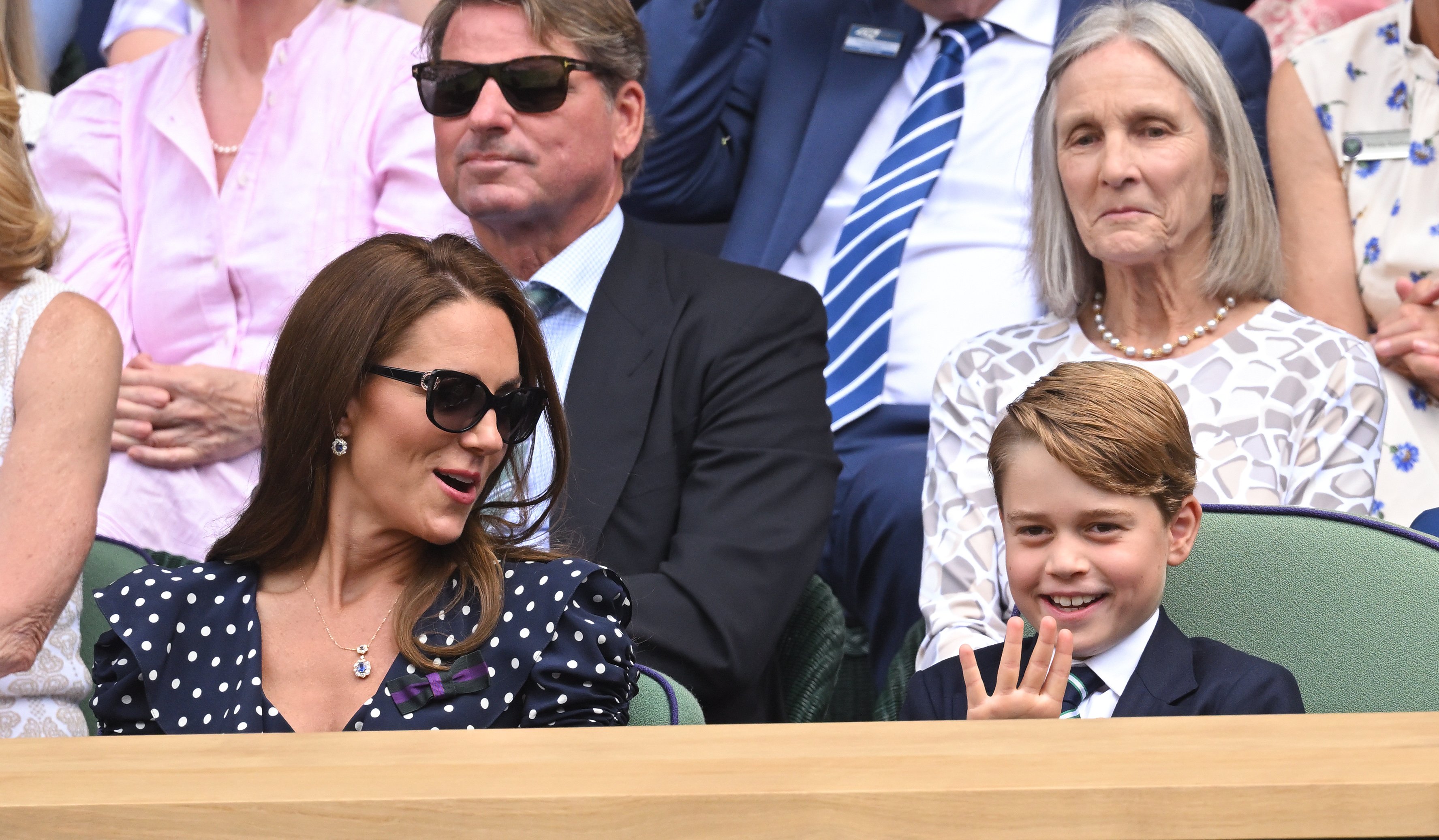 Kate Middleton and Prince George attending the Men's Singles final at All England Lawn Tennis and Croquet Club on July 10, 2022 in London, England.︳Source: Getty Images