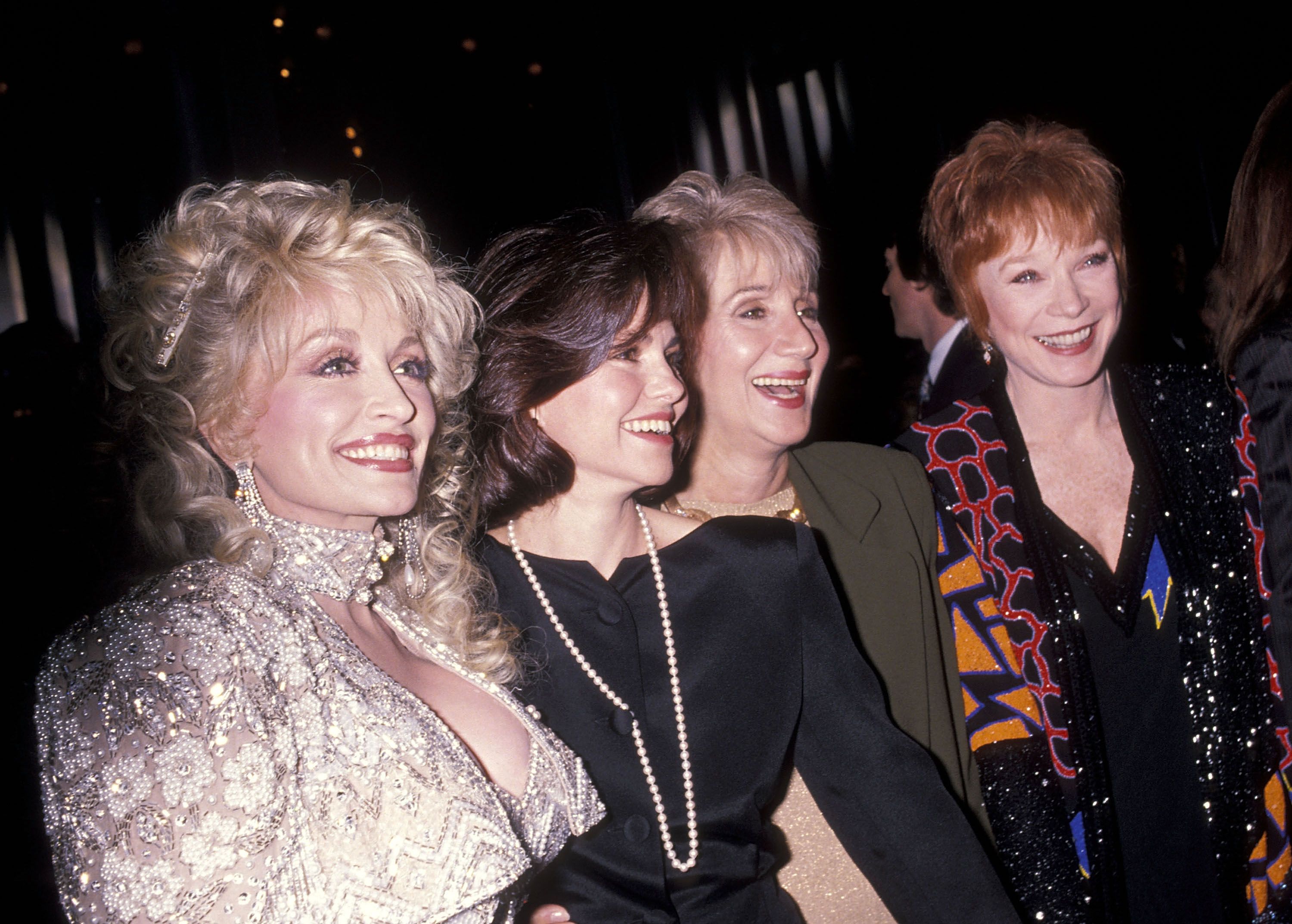 Dolly Parton, Sally Field, Olympia Dukakis and Shirley MacLaine at the "Steel Magnolias" New York City Premiere on November 5, 1989 | Getty Images