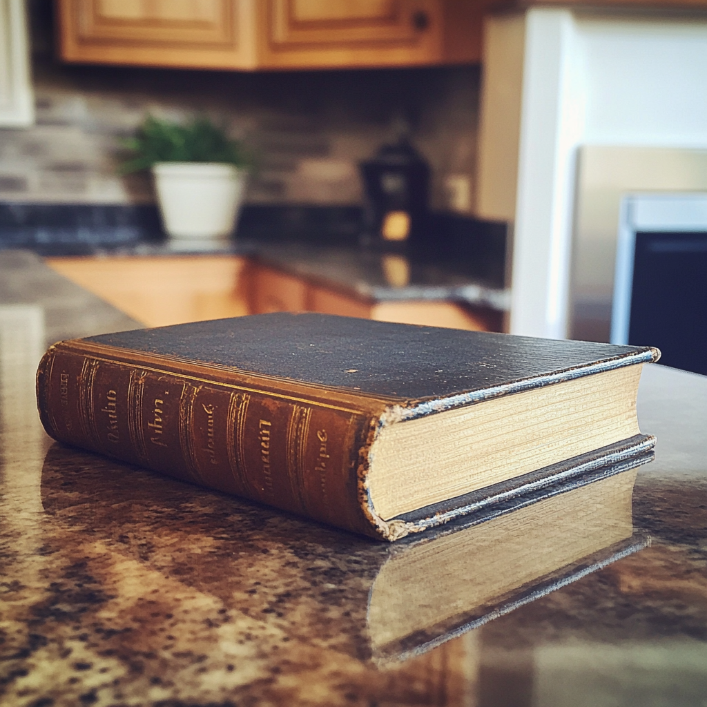 A book on a counter | Source: Midjourney