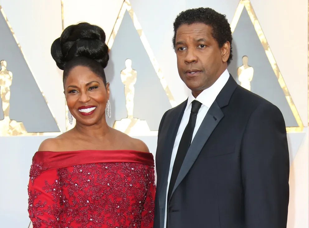 Denzel Washington avec sa femme Pauletta à Hollywood en 2016. | Source ; Getty Images