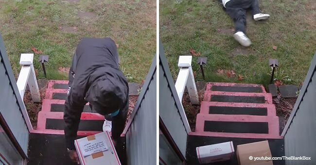 Unsuspecting package thief triggers homeowner's 12-guage shotgun shell boobytrap (video) 