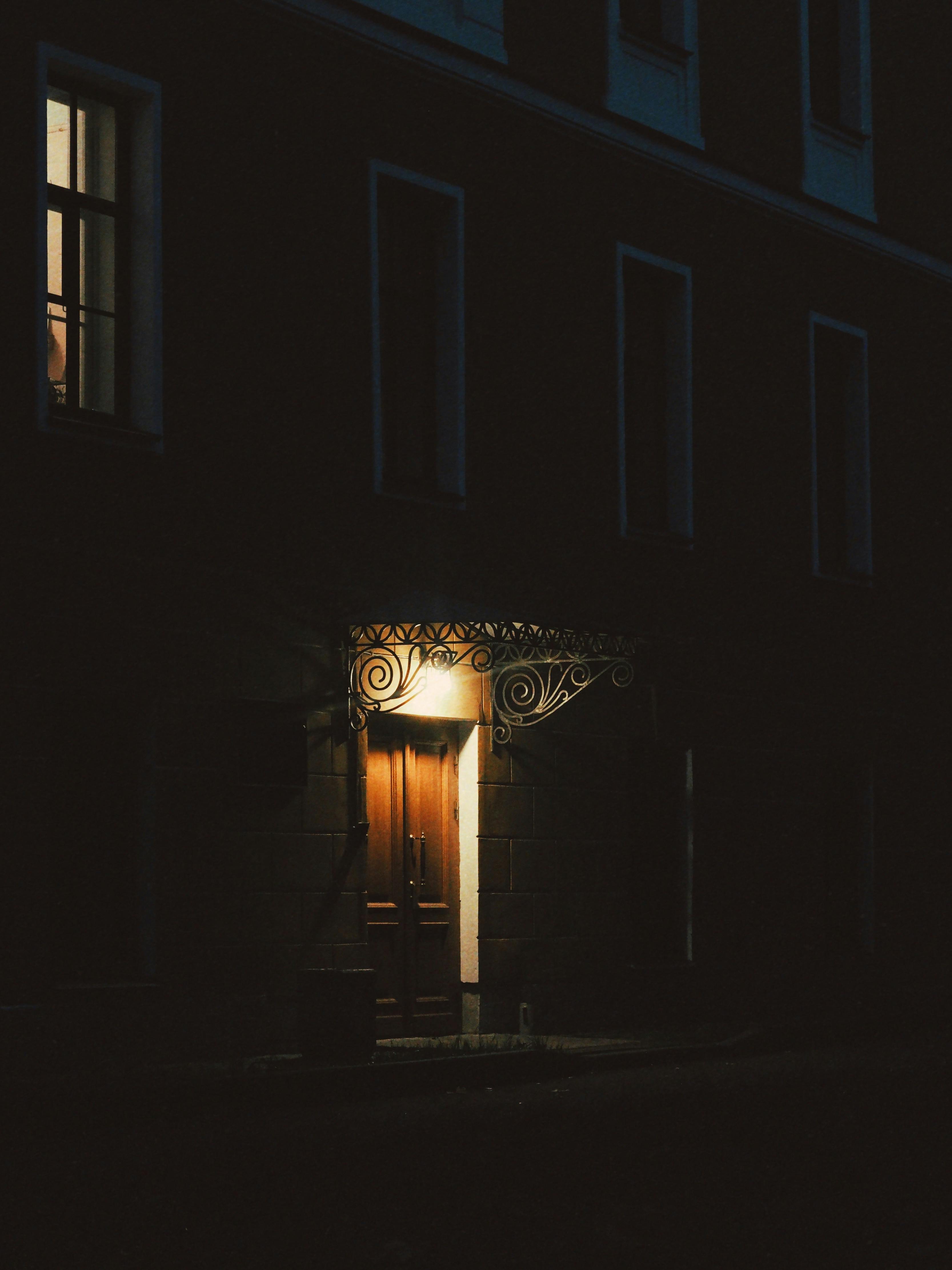 A lighted doorstep | Source: Pexels