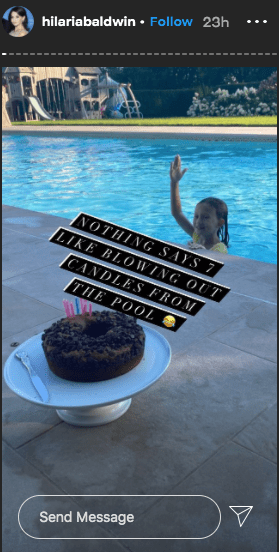 Hilaria Baldwin celebrates daughter, Carmen's birthday on August 23, 2020 | Photo: Instagram Story/hilariabaldwin