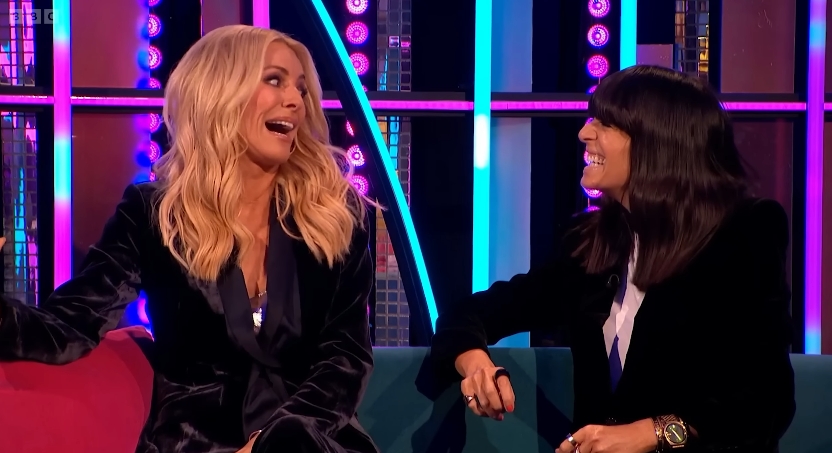 Tess Daly and Claudia Winkleman during their "It Takes Two" interview from a post dated December 10, 2025. | Source: YouTube/George Clarke Strictly & Lives