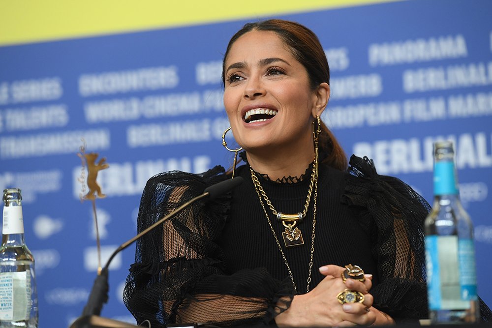 Salma Hayek attending the "The Roads Not Taken" press conference during the 70th Berlinale International Film Festival Berlin in Berlin, Germany in February 2020. I Image: Getty Images.