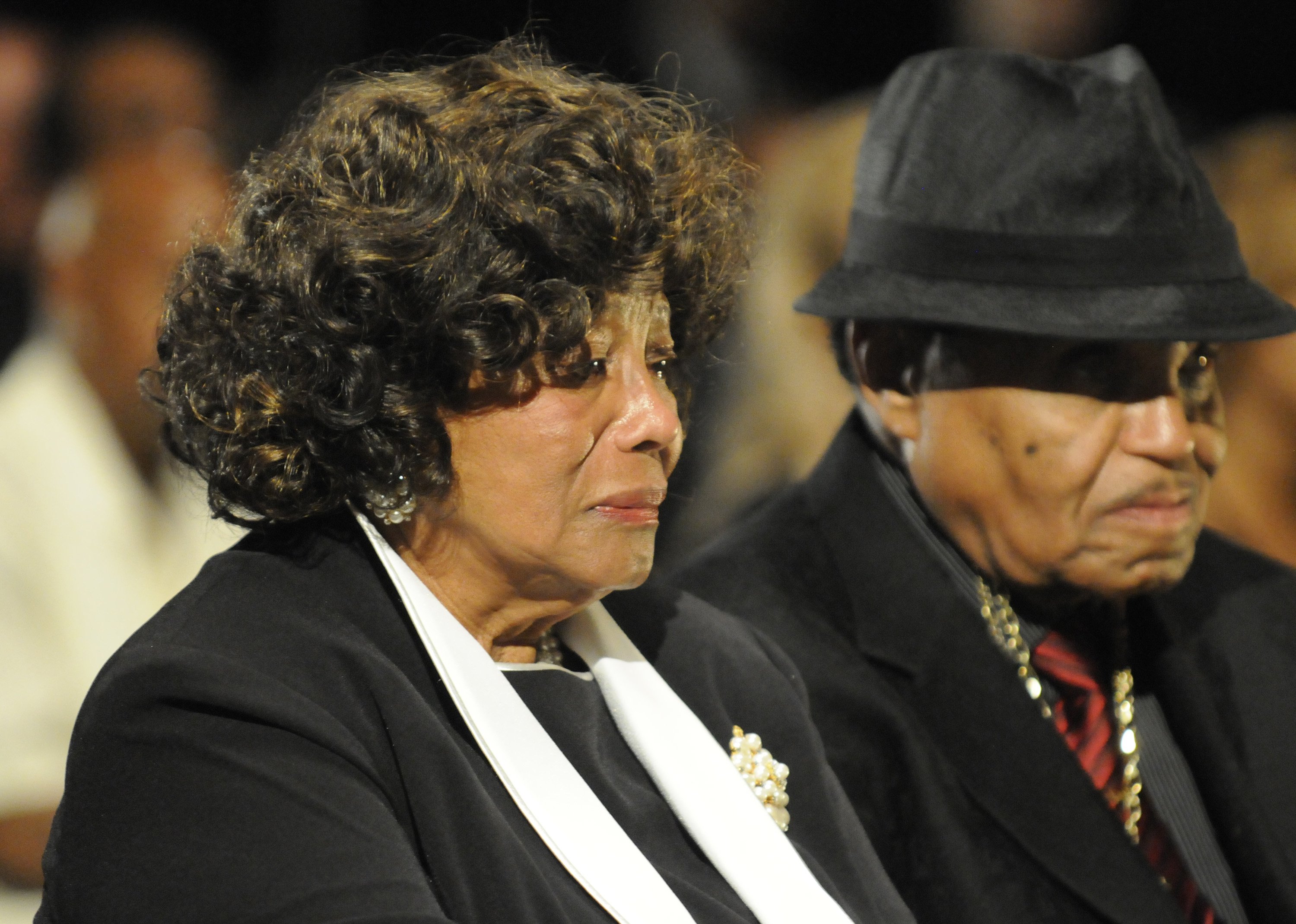 Katherine Jackson and Joe Jackson at Michael Jackson's funeral service at Glendale Forest Lawn Memorial Park on September 3, 2009, in Glendale, California. | Source: Getty Images