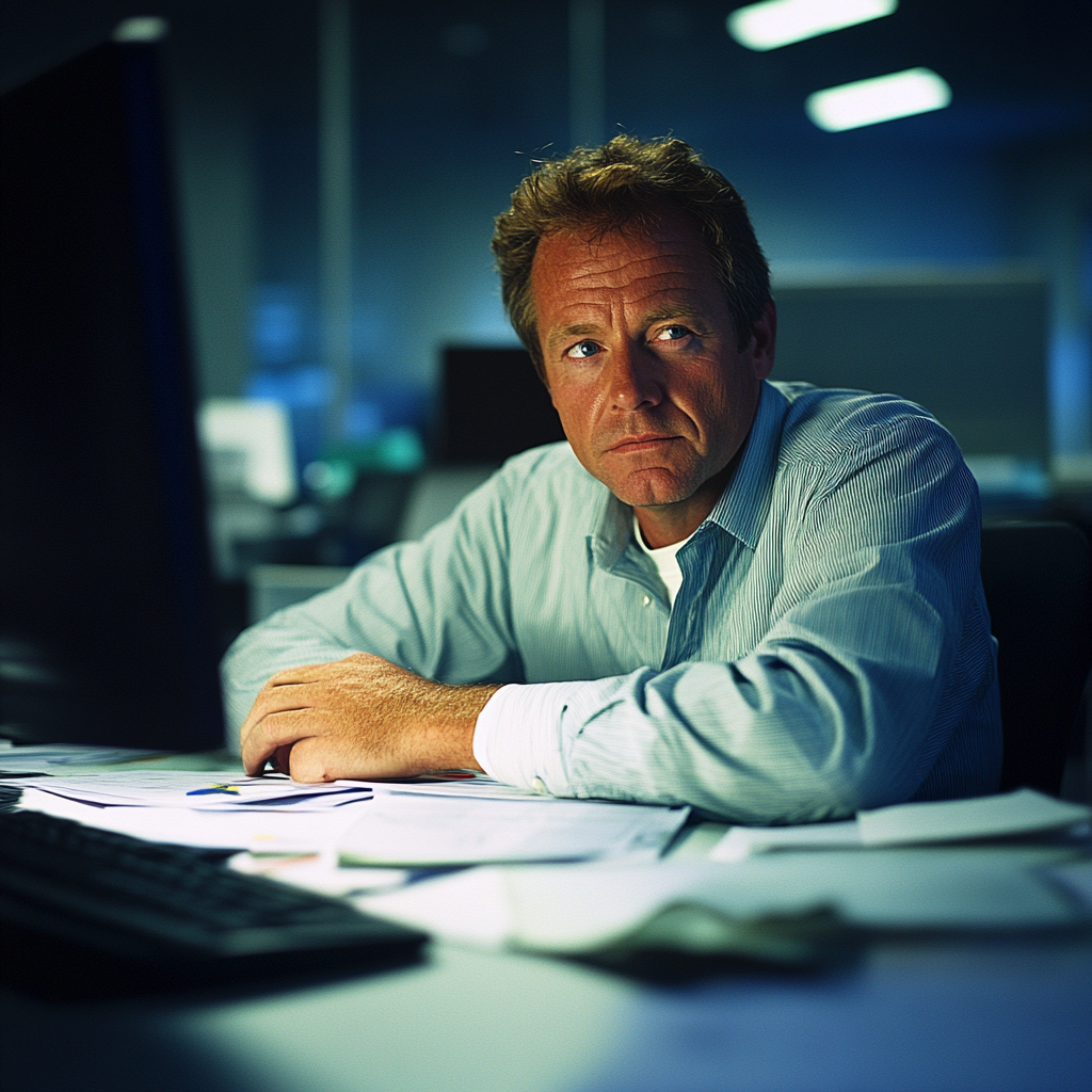 A man sitting in his office | Source: Midjourney