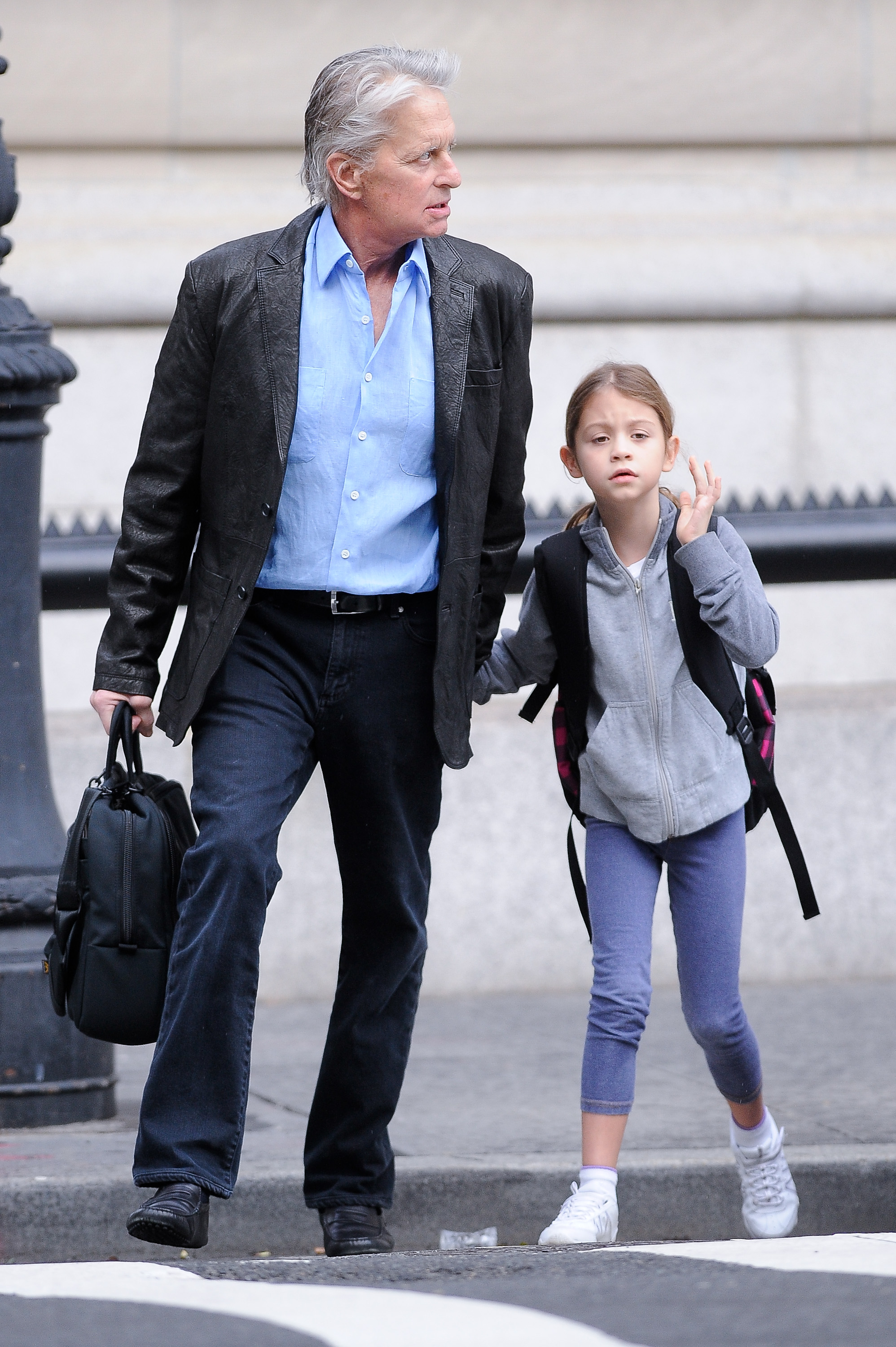 Michael Douglas and daughter Carys in Manhattan, New York City on October 7, 2010 | Source: Getty Images
