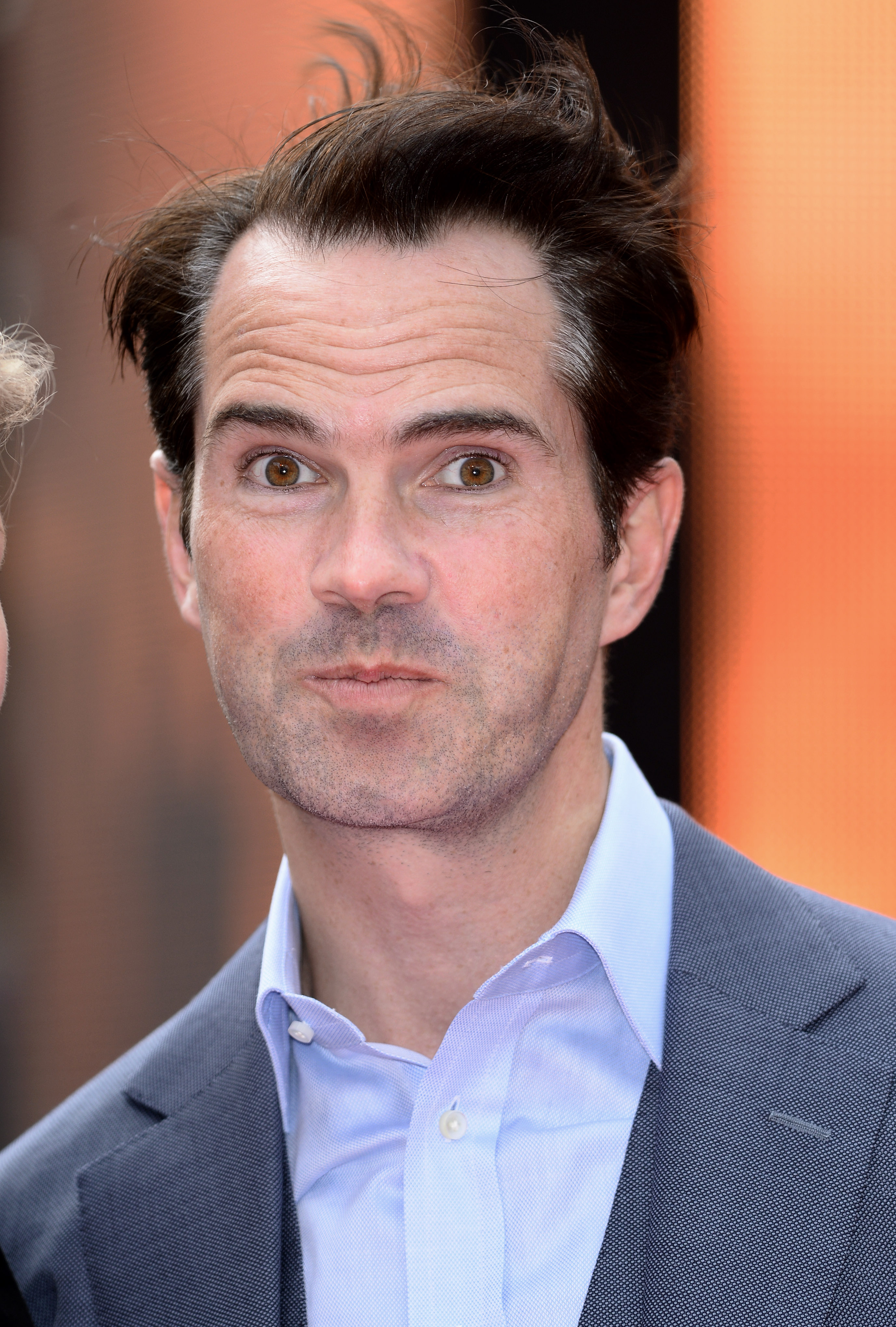 Jimmy Carr attends the European premiere of "Godzilla" held at the Odeon Leicester Square on May 11, 2014 | Source: Getty images