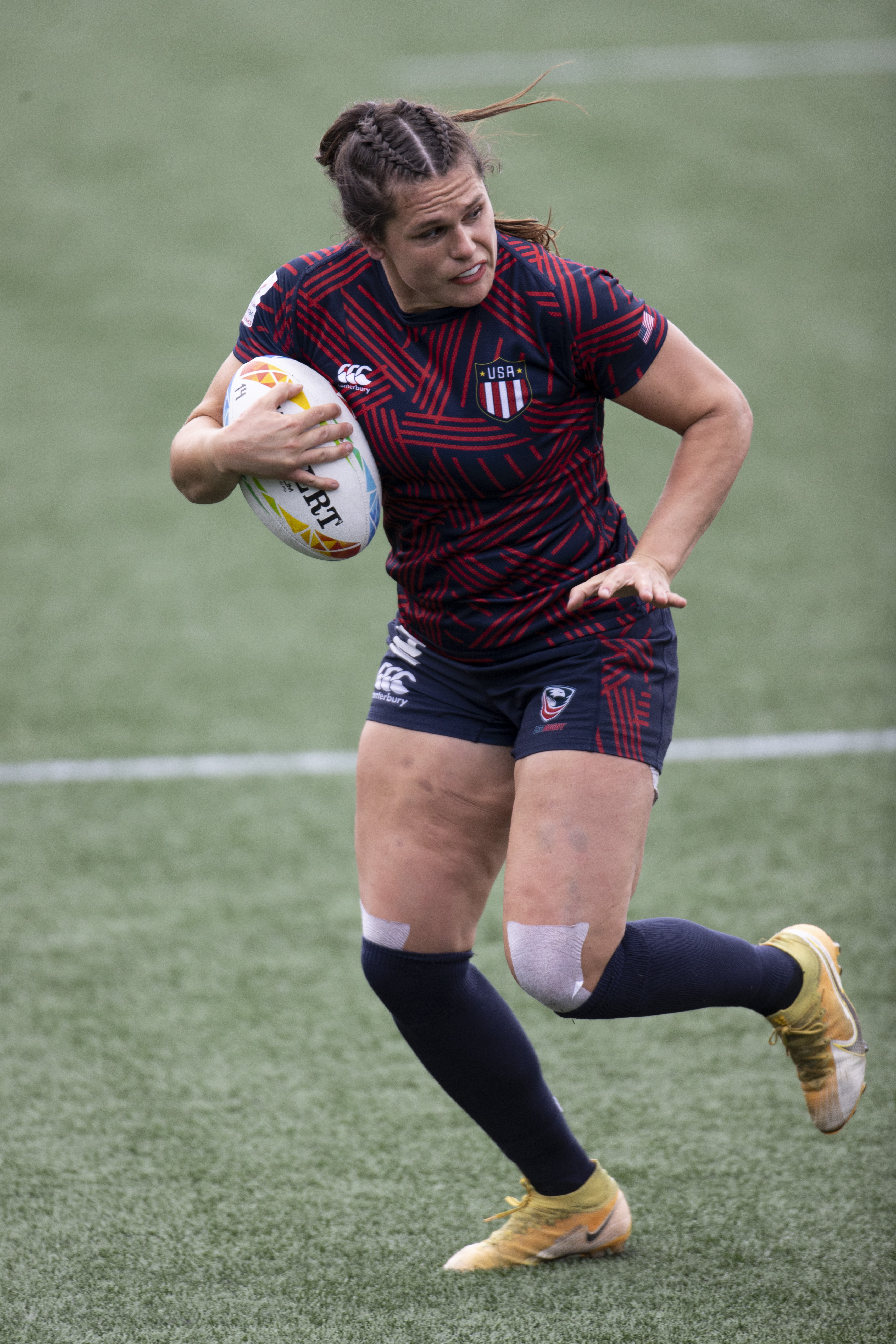 Ilona Maher during a Women's HSBC World Rugby Sevens Series match on April 30, 2022, in Langford, British Columbia, Canada. | Source: Getty Images