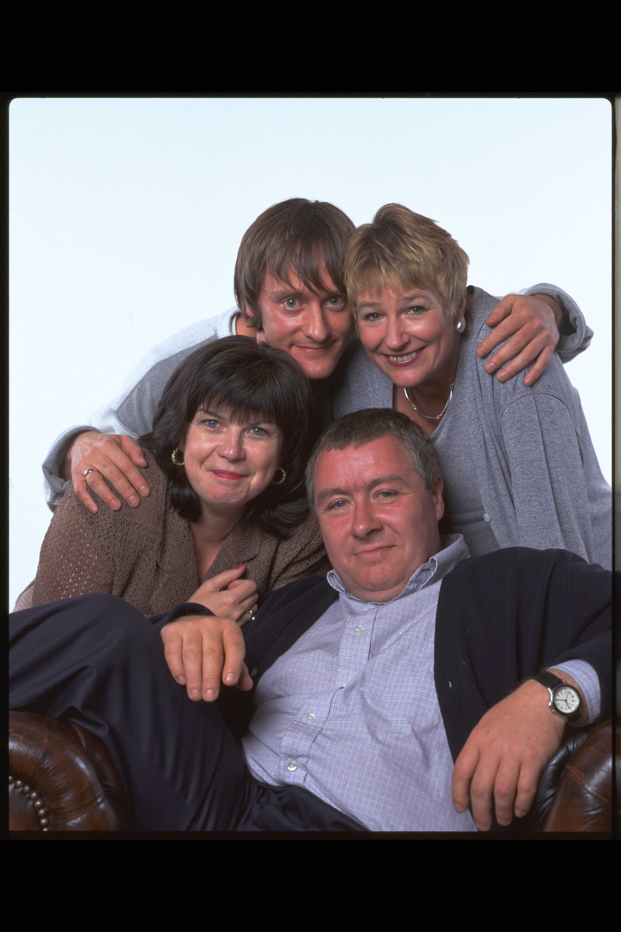 (Clockwise from top left) Andrew Fairlie, Barbara Rafferty, Gregor Fisher and Elaine C. Smith, pictured as their hard-living, quick-witted characters in the sitcom Rab C. Nesbitt, which became a defining fixture of Scottish television.
