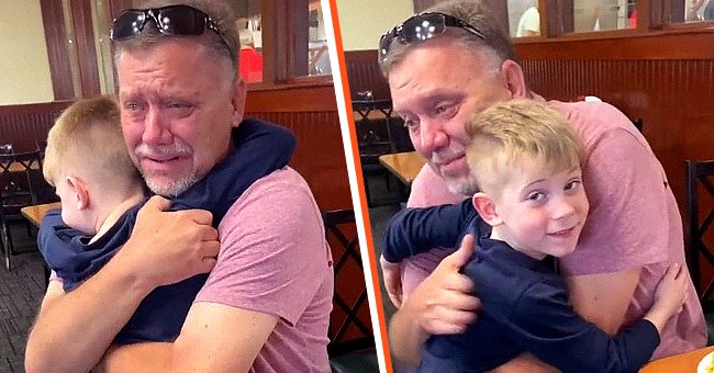 The moment Erica Lusher's son is embraced by his grandfather | Photo: tiktok.com/erica_mf_lusher