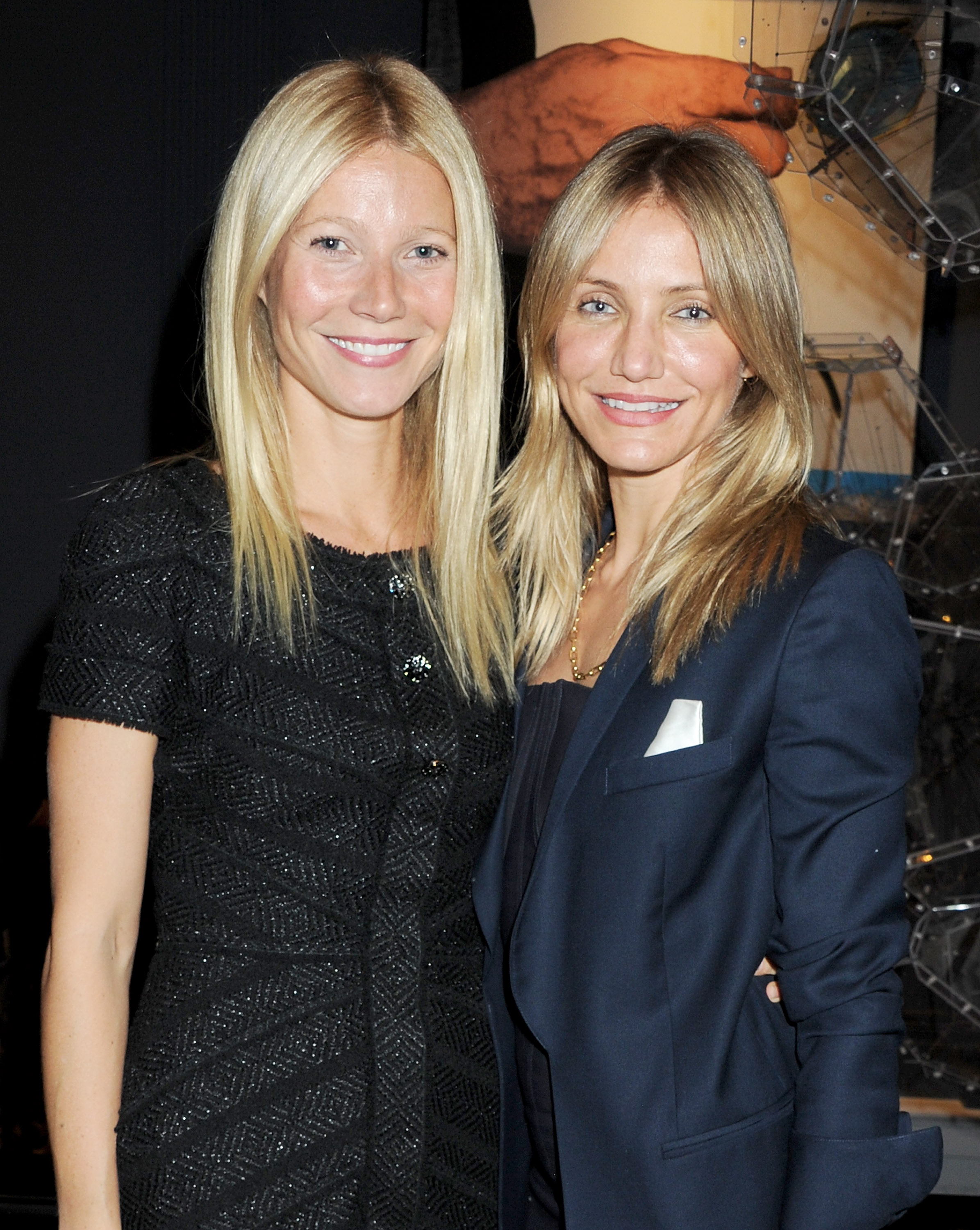 Gwyneth Paltrow (L) and Cameron Diaz in London, England on October 5, 2011 | Source: Getty Images