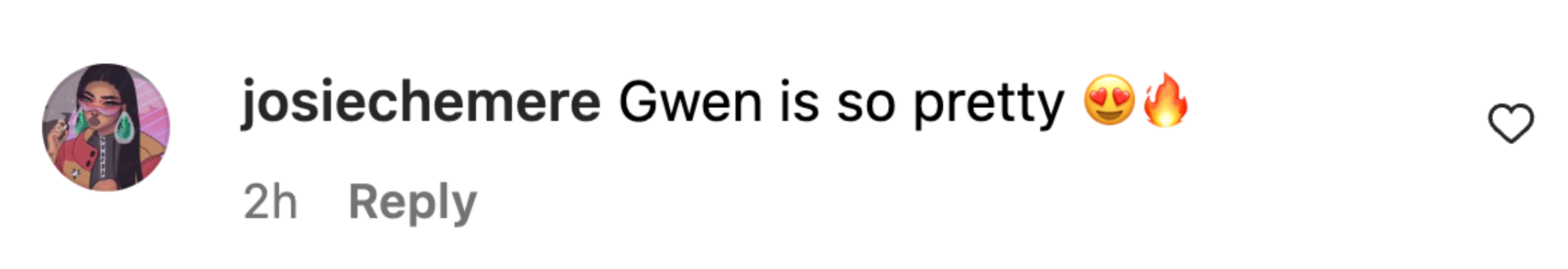A fan comment on Gwen Stefani's Instagram post dated November 2023 | Source: Instagram.com/gwenstefani