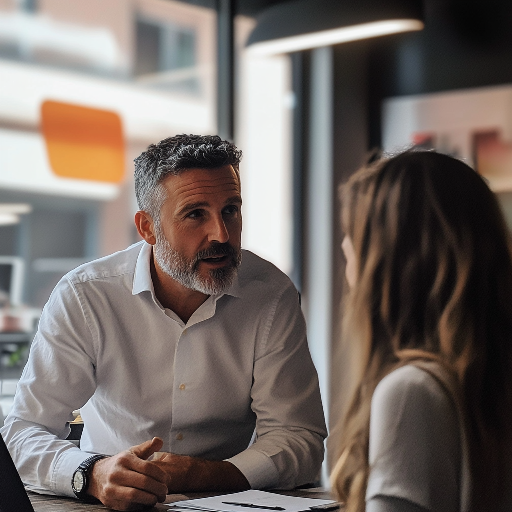 Boss talking to his employee | Source: Midjourney