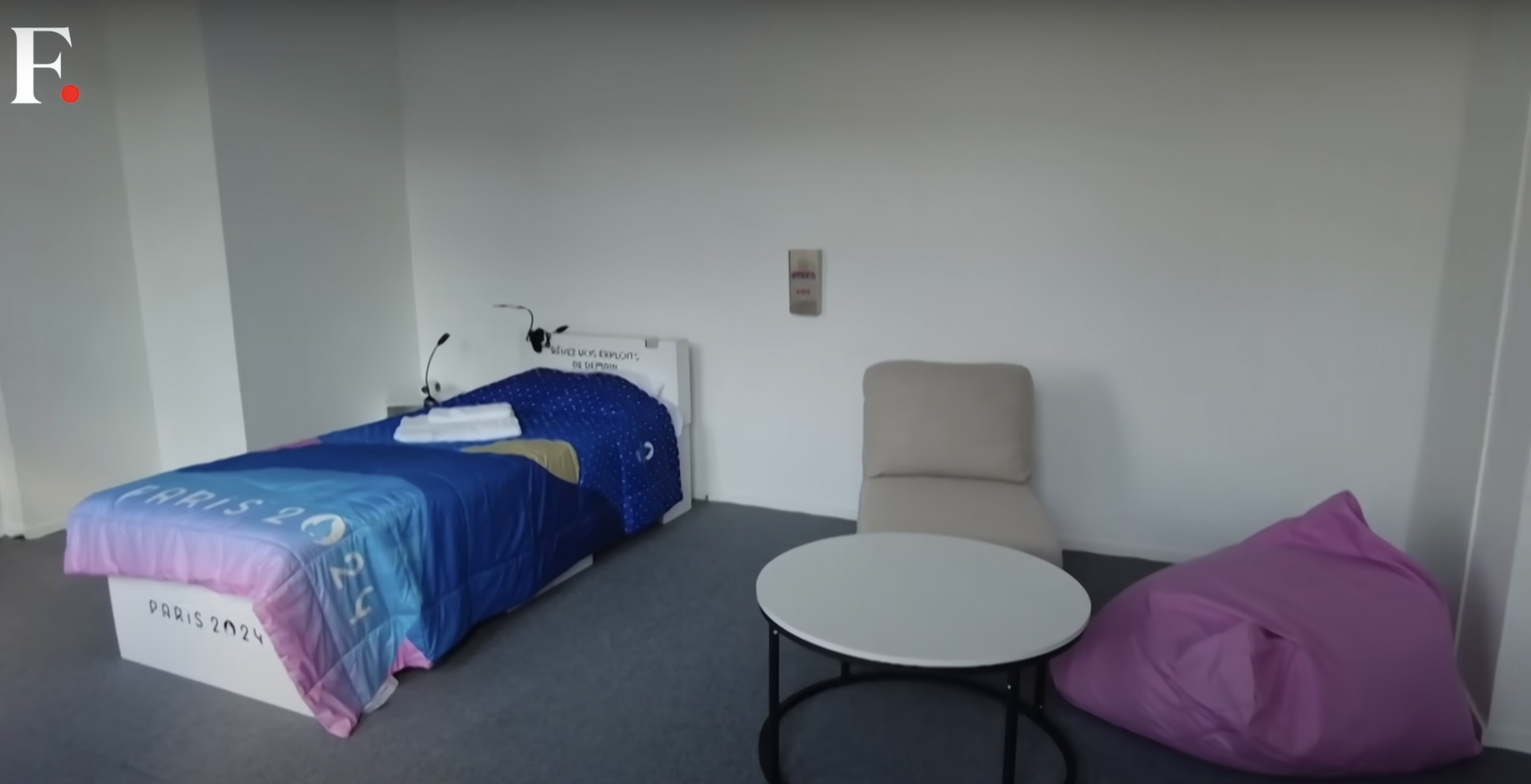 Room in Olympic village in Paris, 2024 | Source: youtube/Firstpost