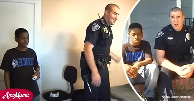 Ein Junge, der beschloss, von zu Hause wegzulaufen, erhielt ein tolles Geschenk von einem Polizisten