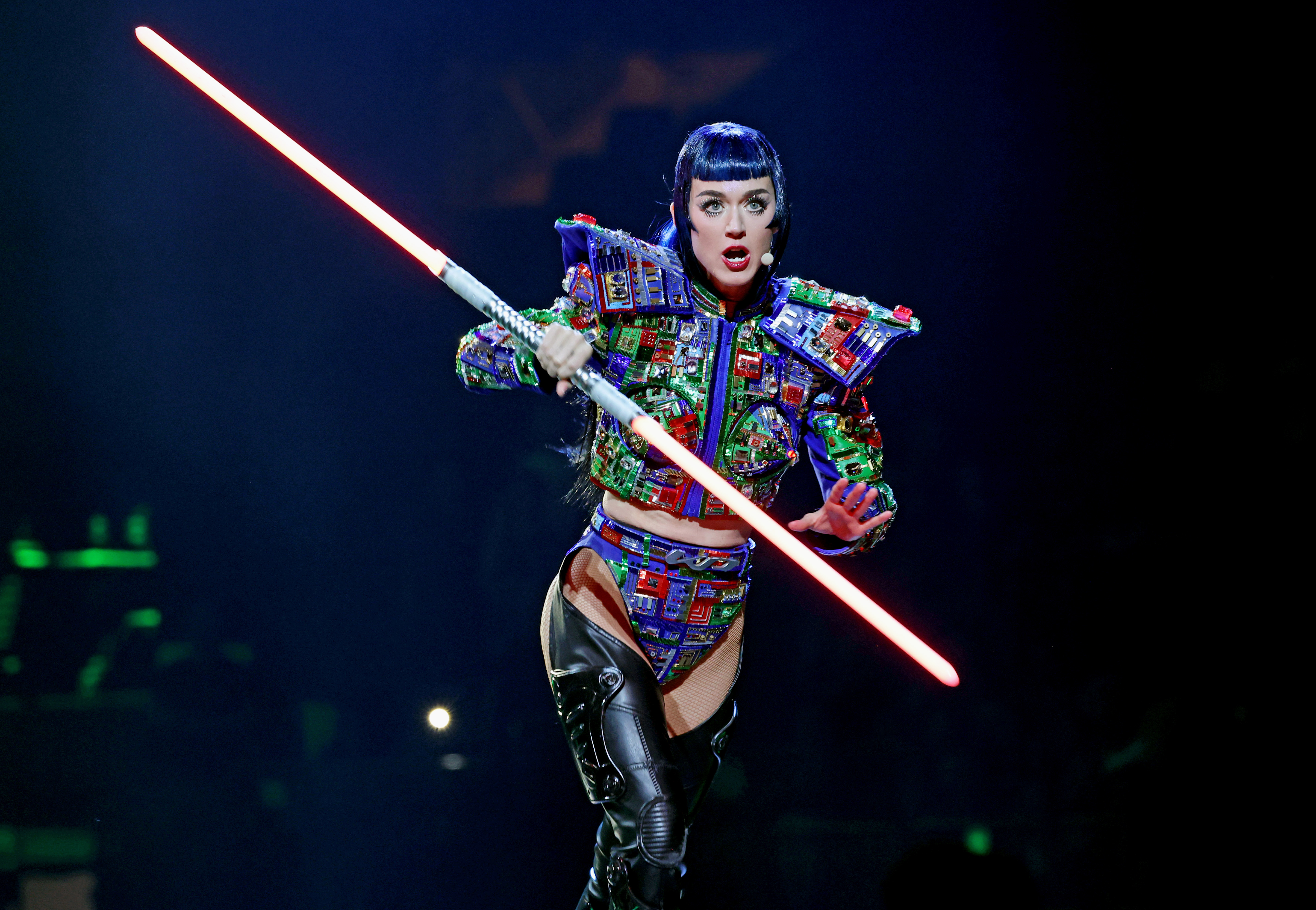 Katy Perry performs onstage during The Lifetimes Tour at Madison Square Garden on August 11, 2025 in New York City | Source: Getty Images