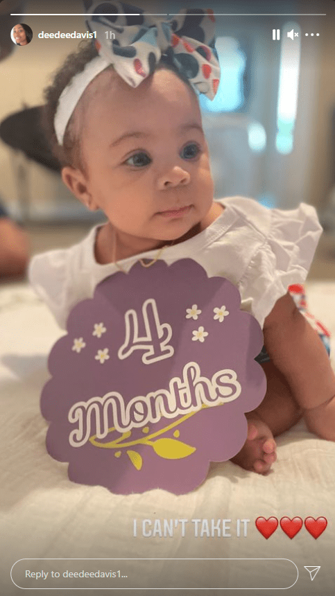 Dee Dee Davis celebrates her daughter on clocking 4 months. | Photo: Instagram/deedeedavis1