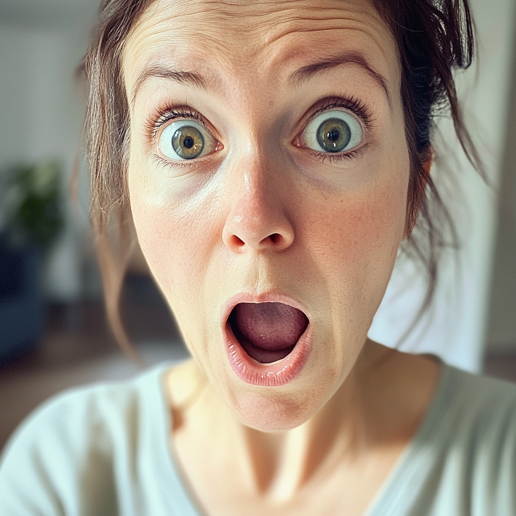 A shocked woman | Source: Midjourney