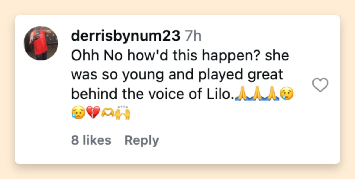 A netizen's comment reflects the shock many fans felt after learning of Chase's death at age 35. | Source: Instagram/tmz_tv